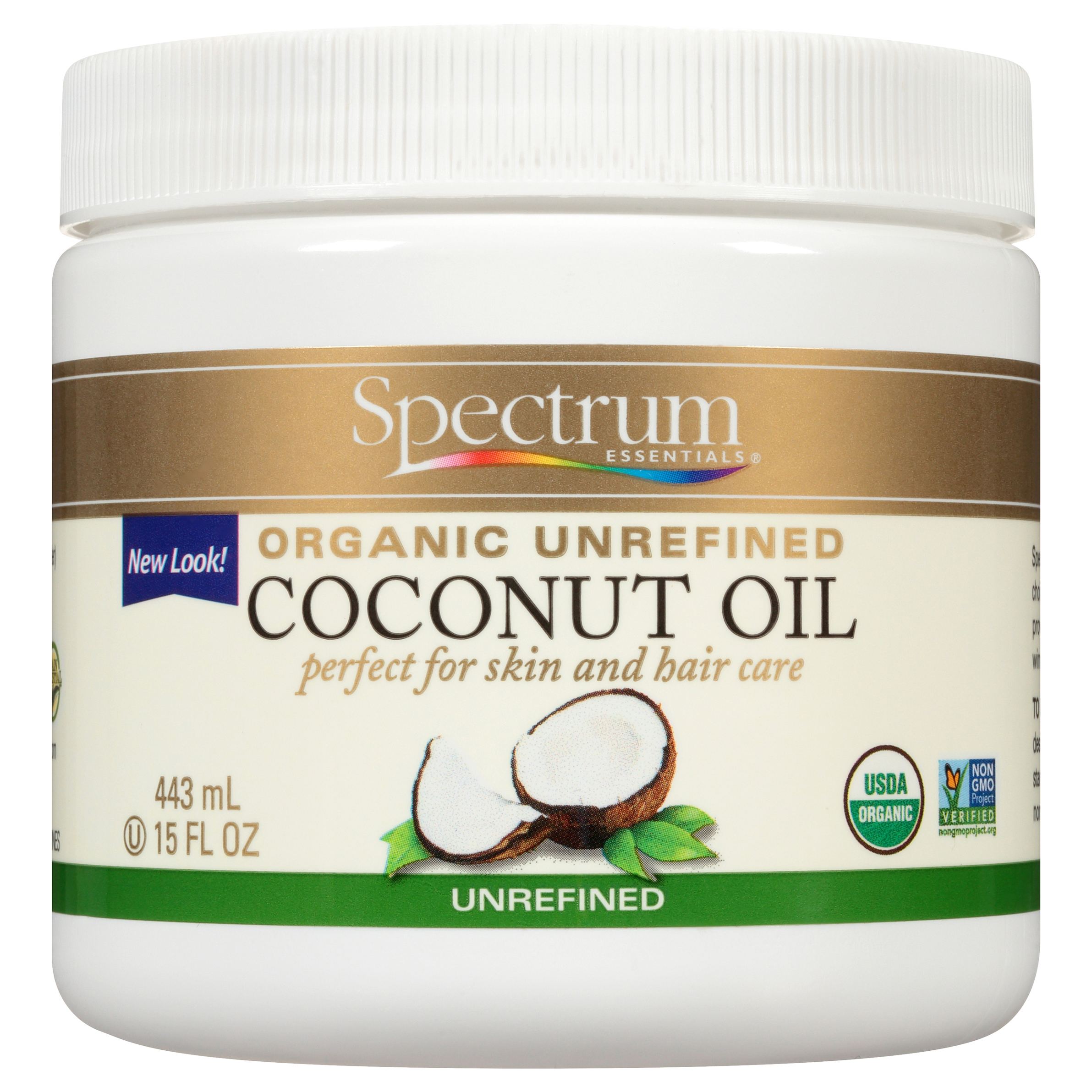 Spectrum Essentials Organic Unrefined Coconut Oil 15 fl. oz. Jar