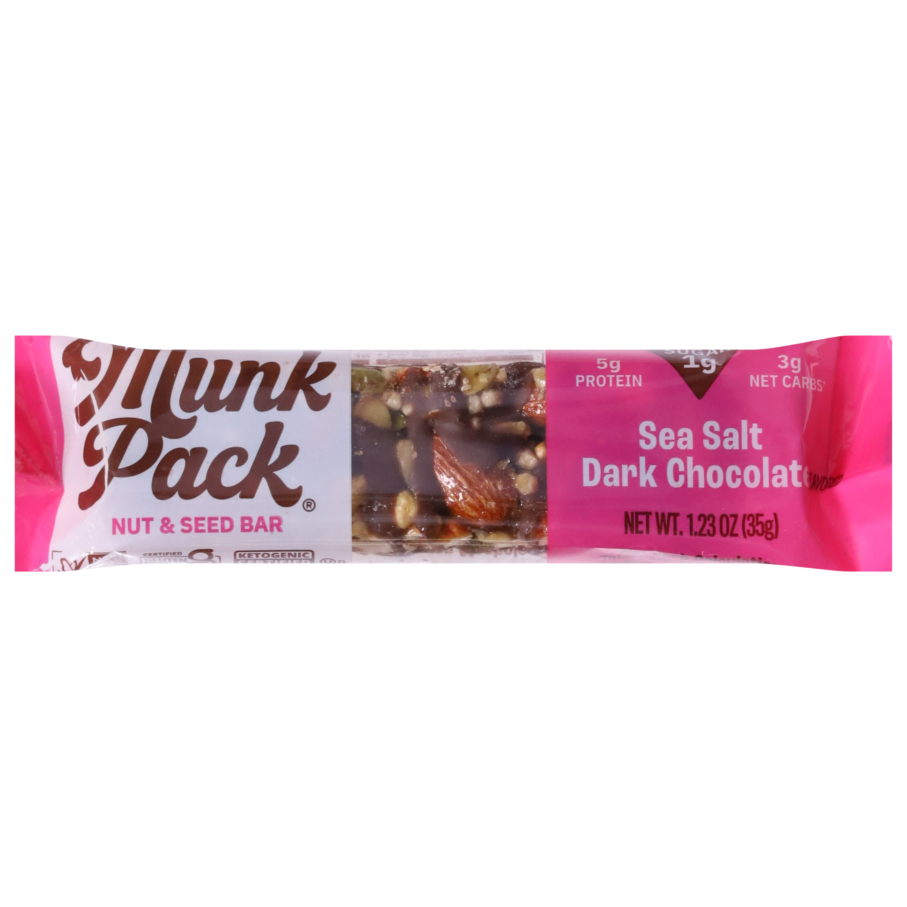 Munk Pack Sea Salt Dark Chocolate Flavored Nut & Seed Bar