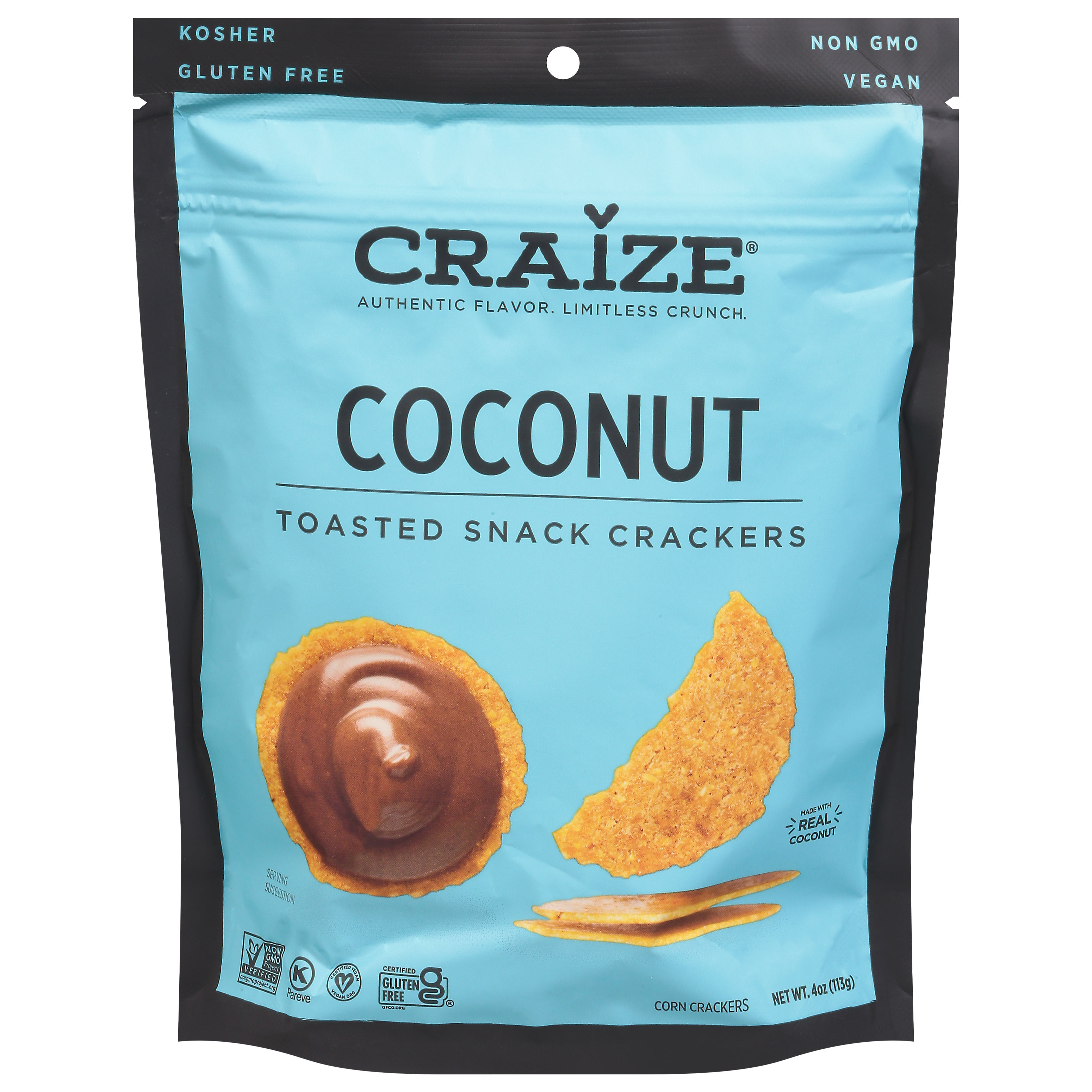 Craize Toasted Snack Coconut Corn Crackers