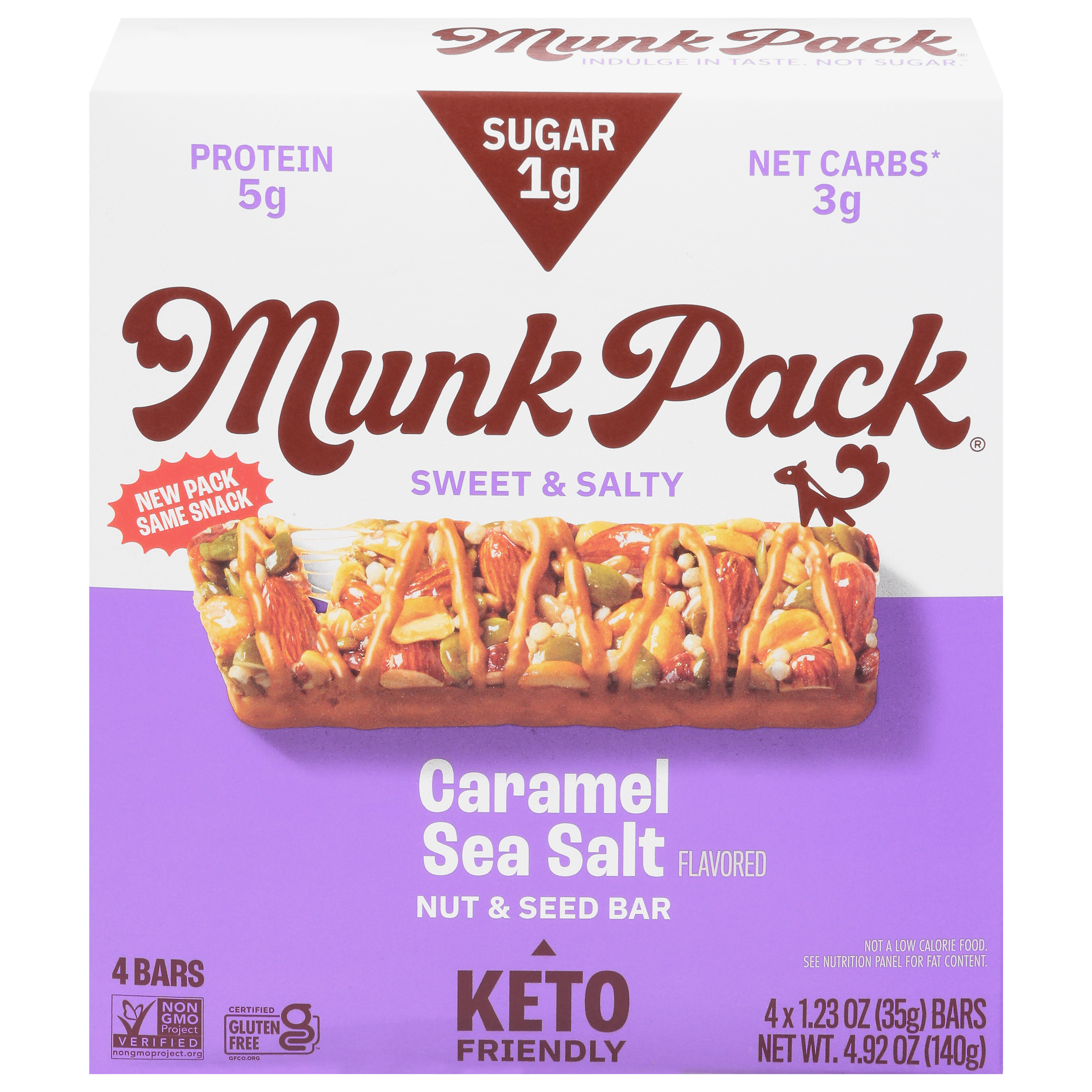 Munk Pack Keto Caramel Sea Salt Nut & Seed Bar