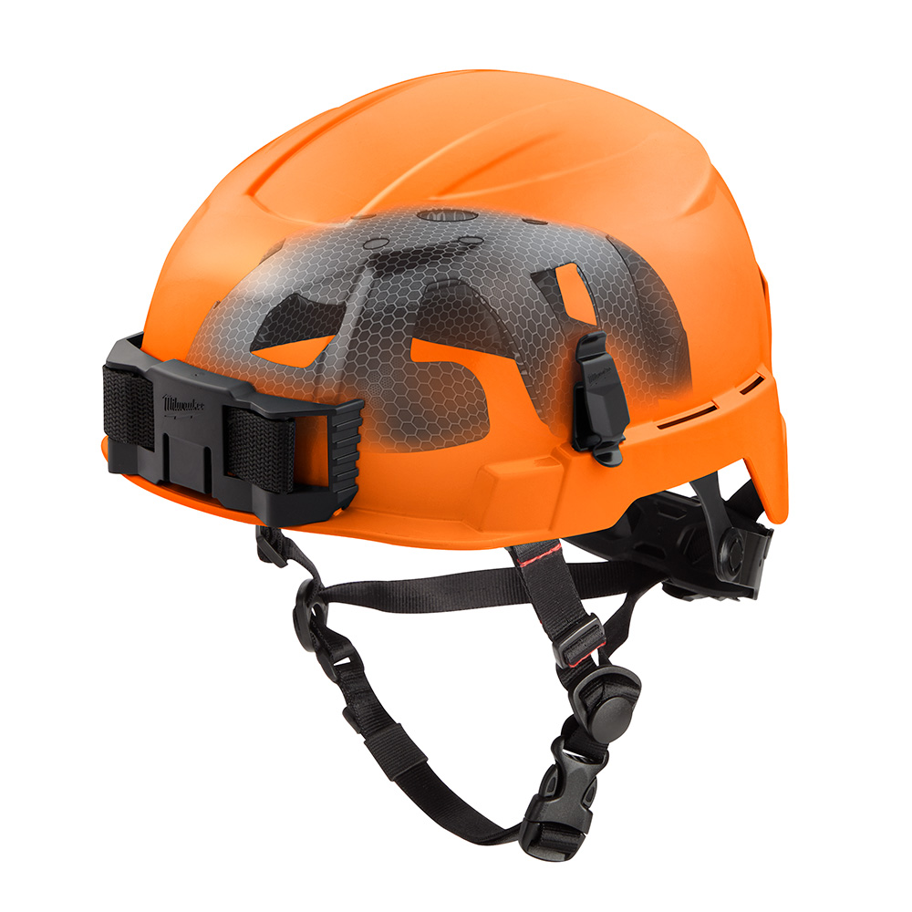 BOLT Orange Safety Helmet with IMPACT ARMOR Liner (USA) - Type 2, Class E