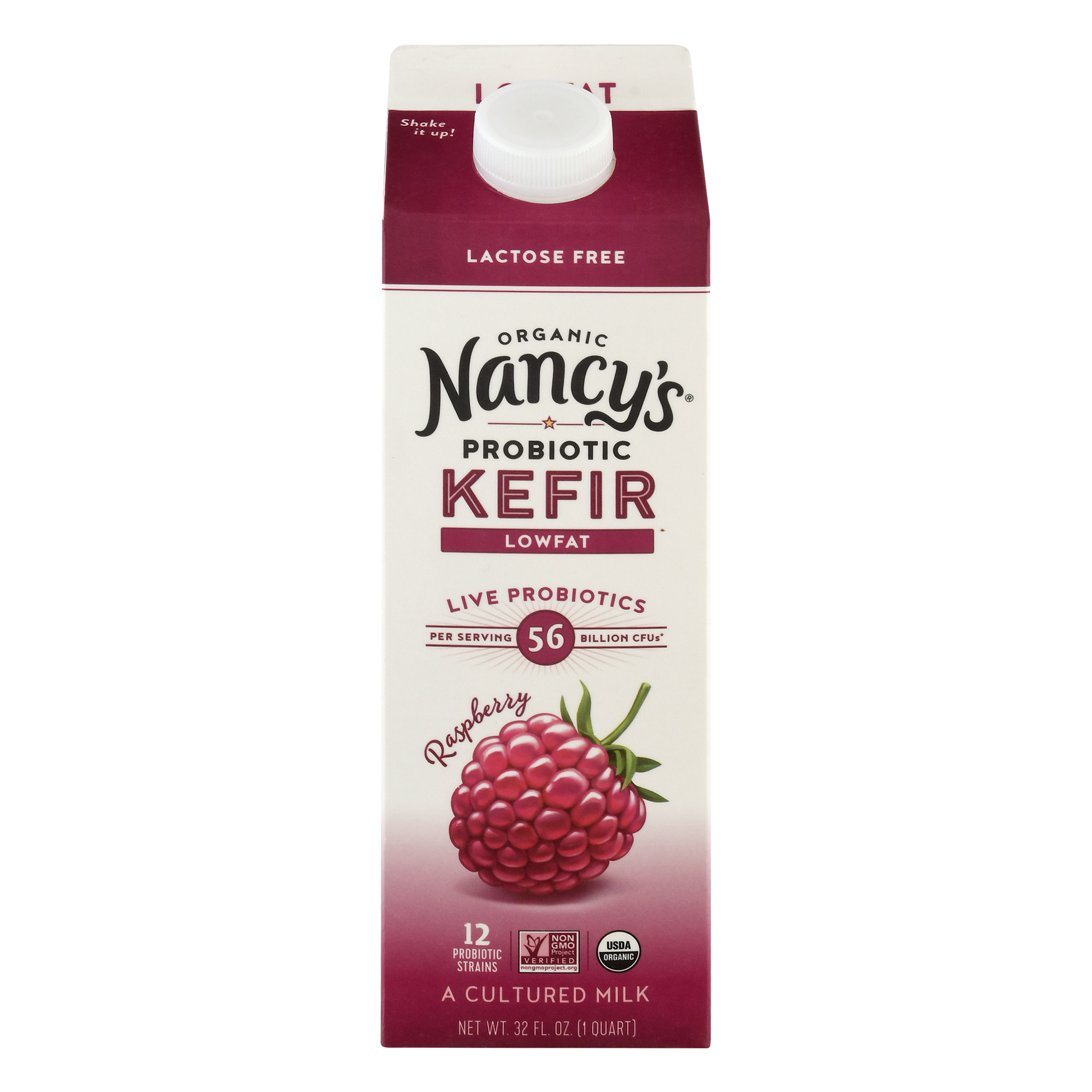 Nancys Probiotic Organic Lowfat Raspberry Kefir