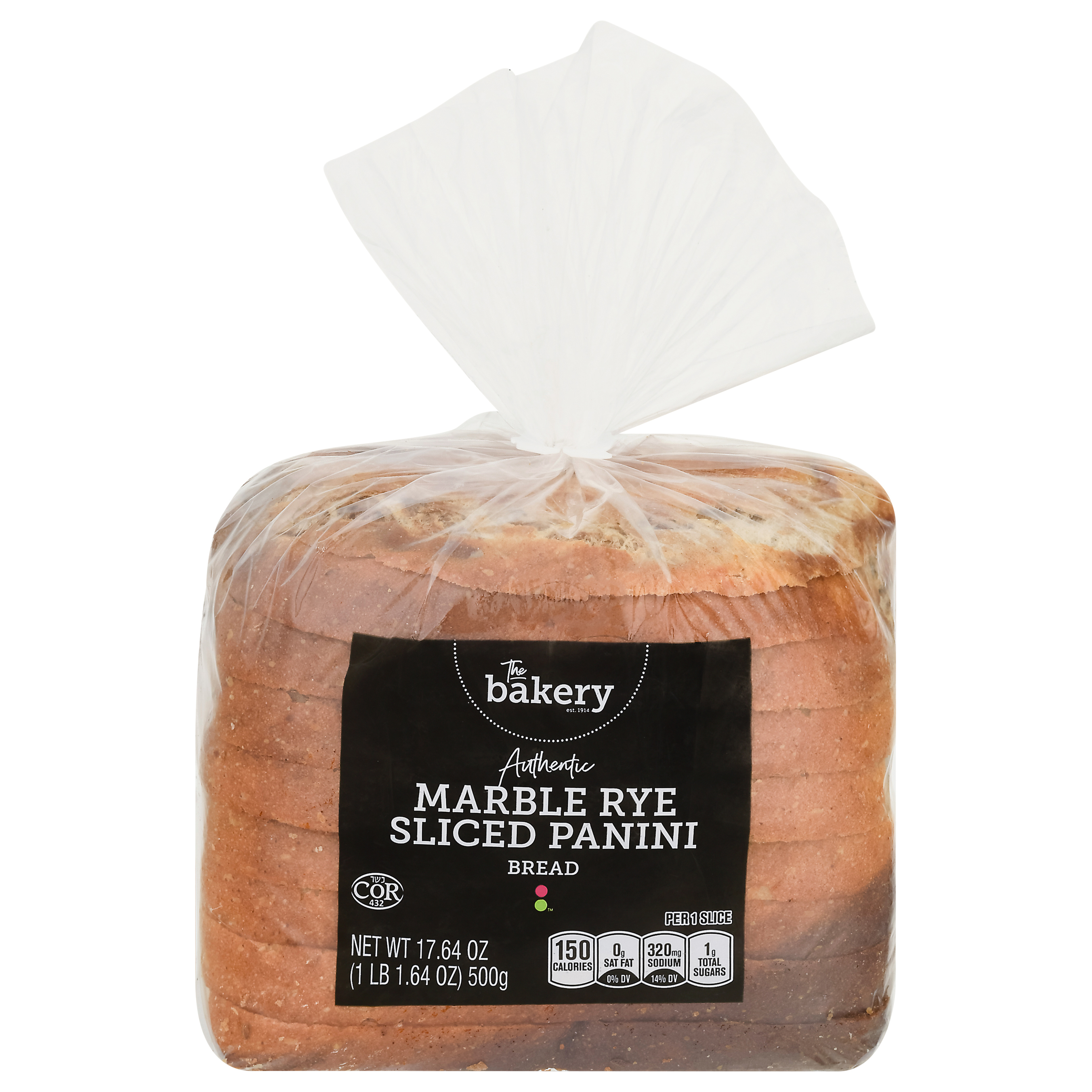 The Bakery Authentic Sliced Marble Rye Panini Bread 17.64 oz