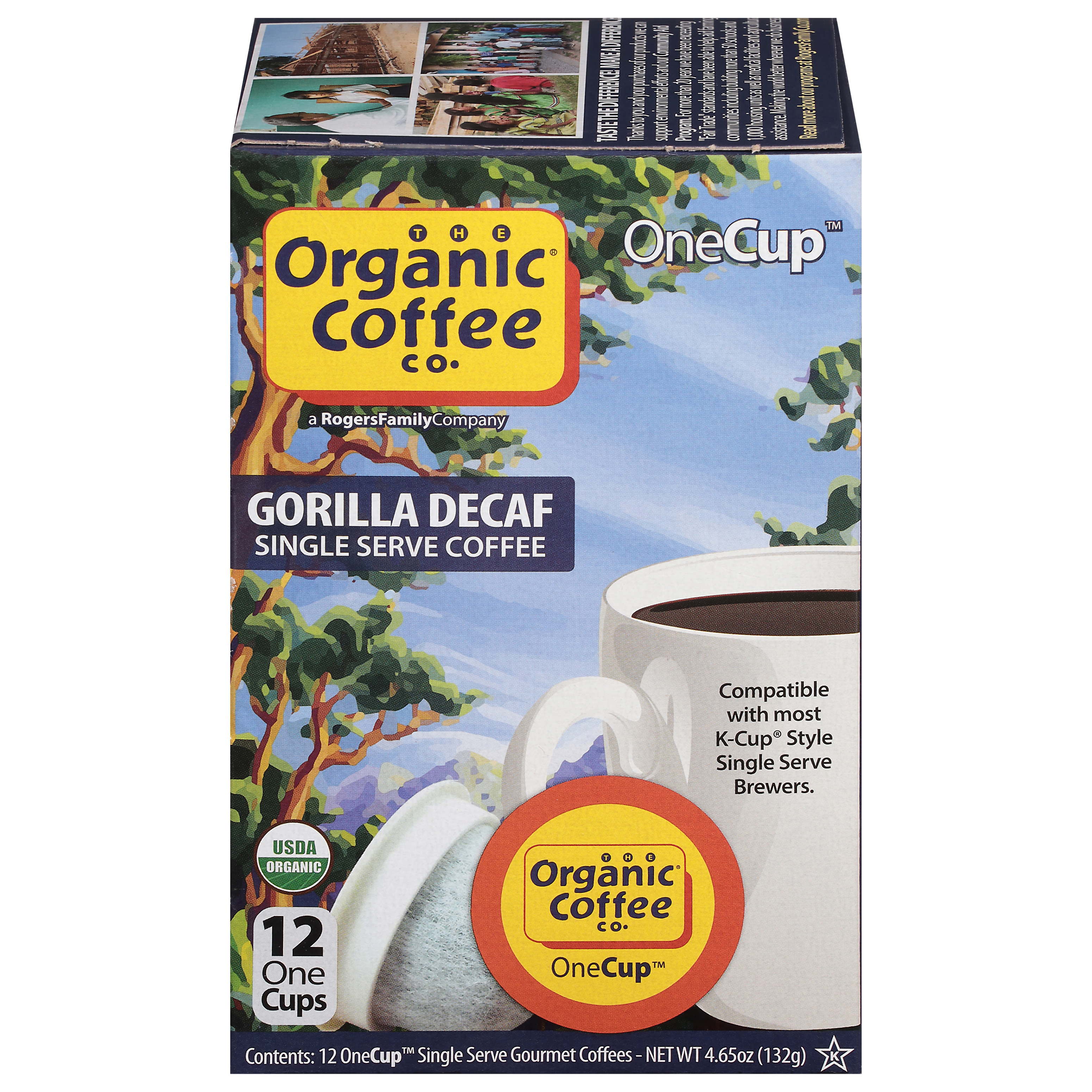 Organic Coffee Co. Gorilla Decaf Coffee 12 Single Serve OneCups