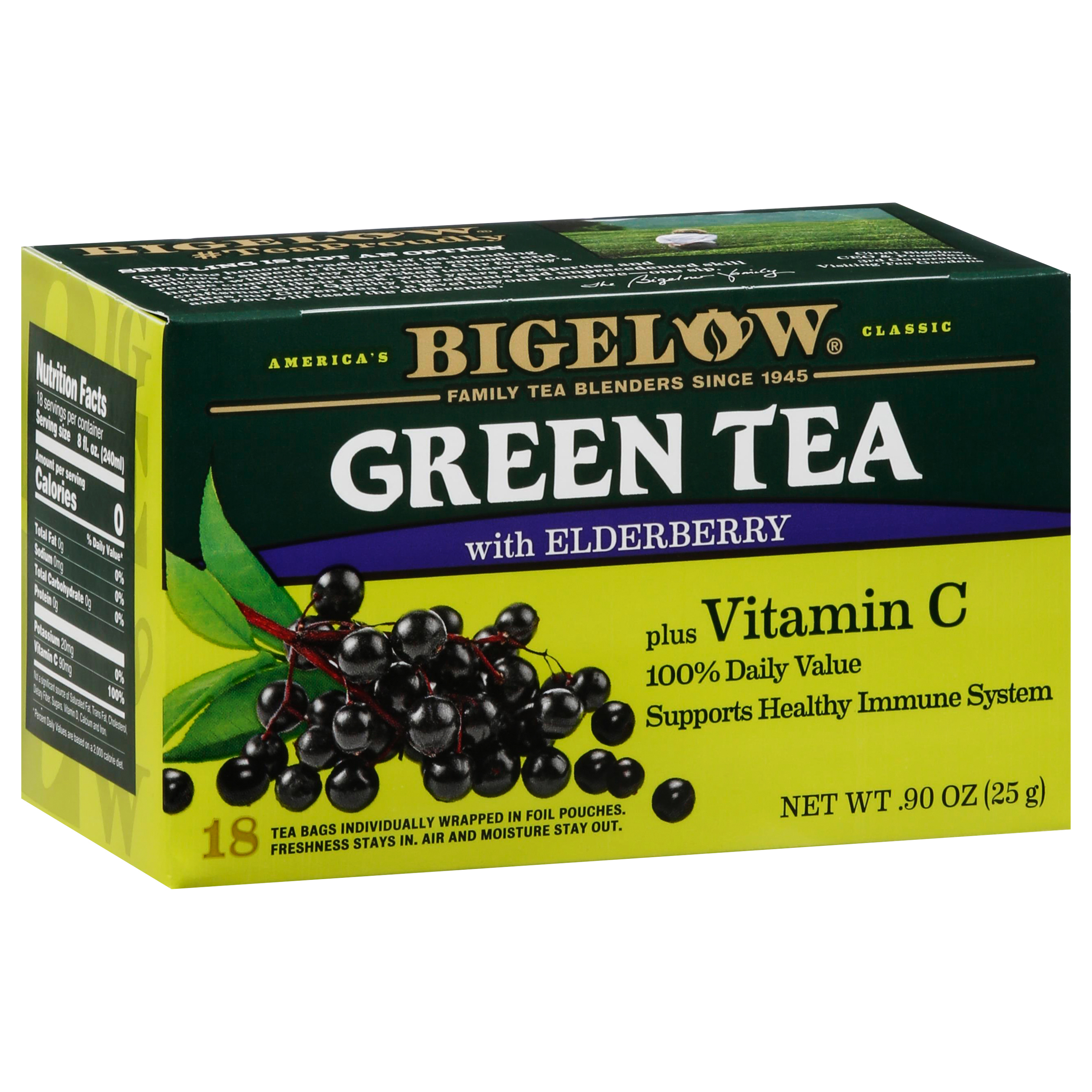 Bigelow Green Tea with Elderberry 18 Bags