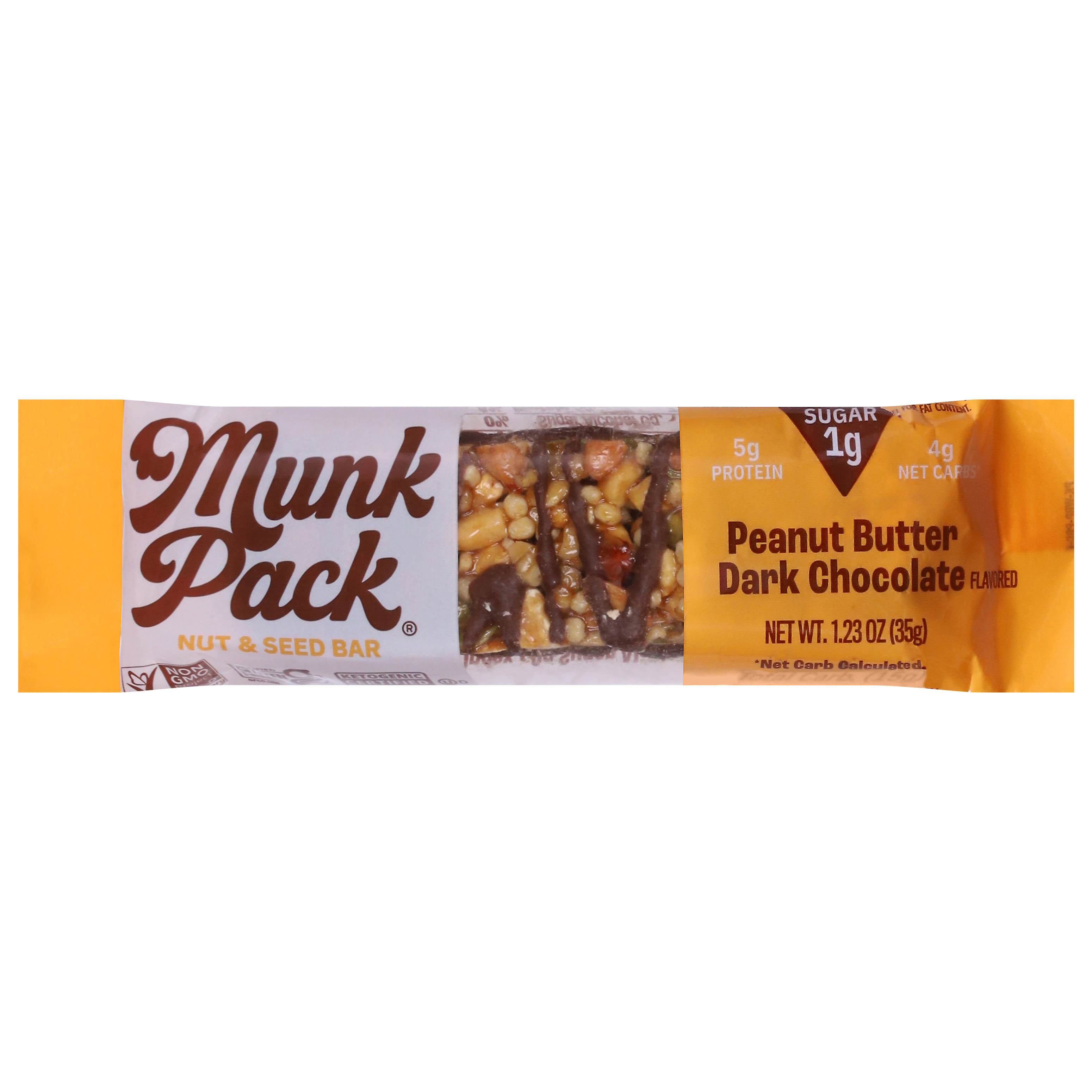 Munk Pack Peanut Butter Dark Chocolate Flavored Nut & Seed Bar