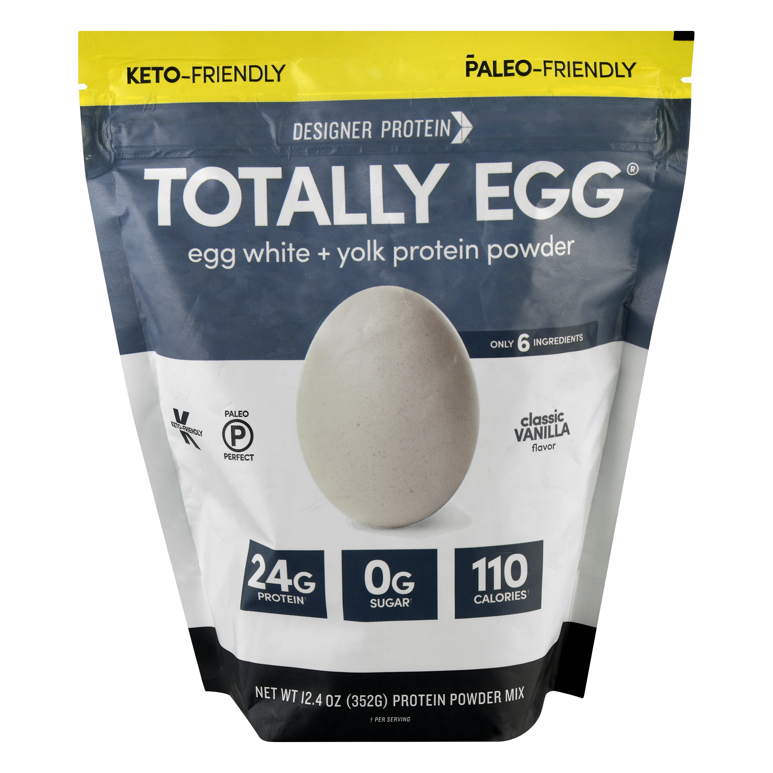 Totally Egg Classic Vanilla Flavor Egg White + Yolk Protein Powder
