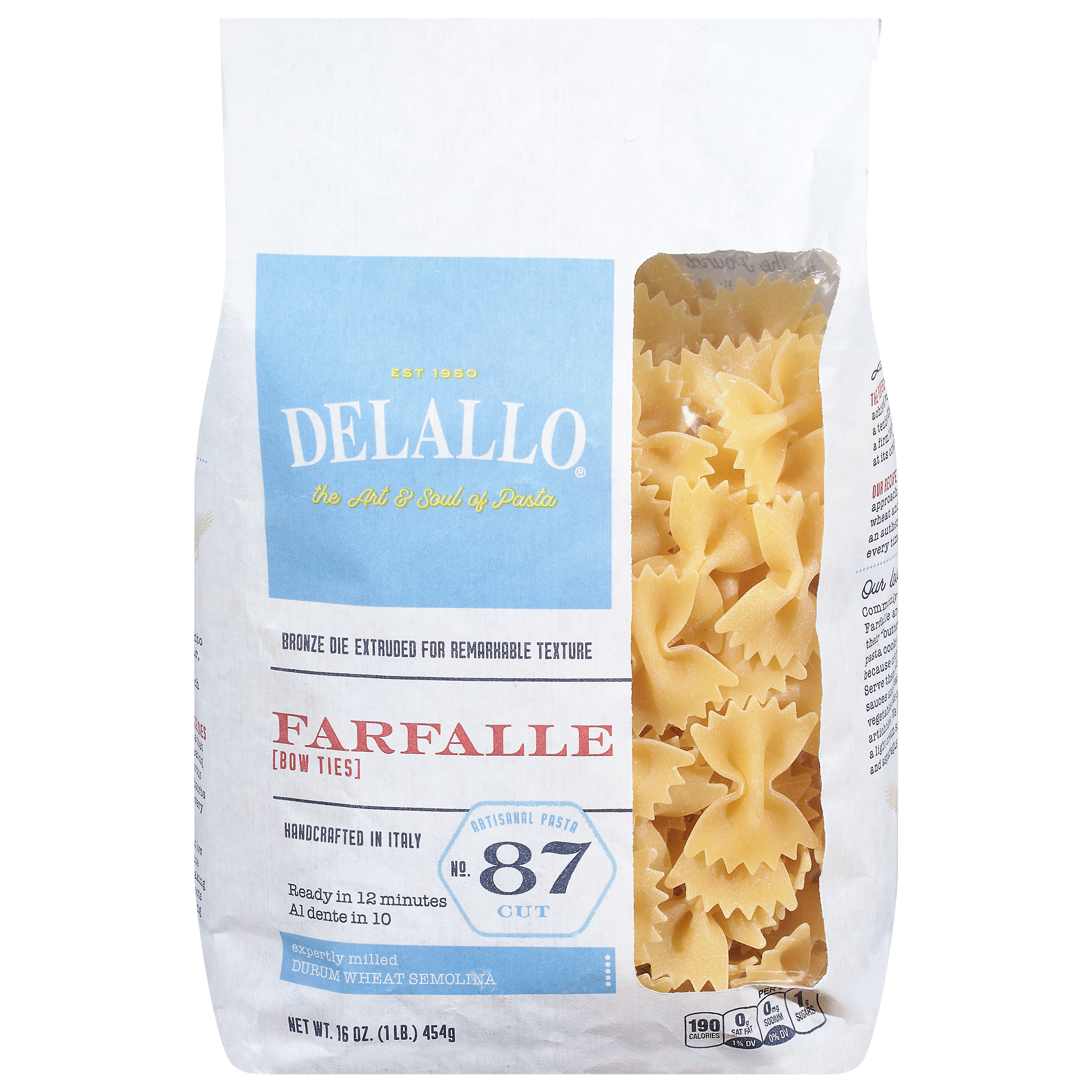 DeLallo No. 87 Cut Farfalle