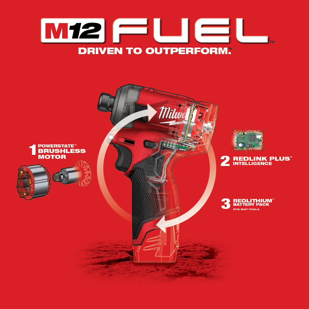 M12 fuel deals brushless impact driver