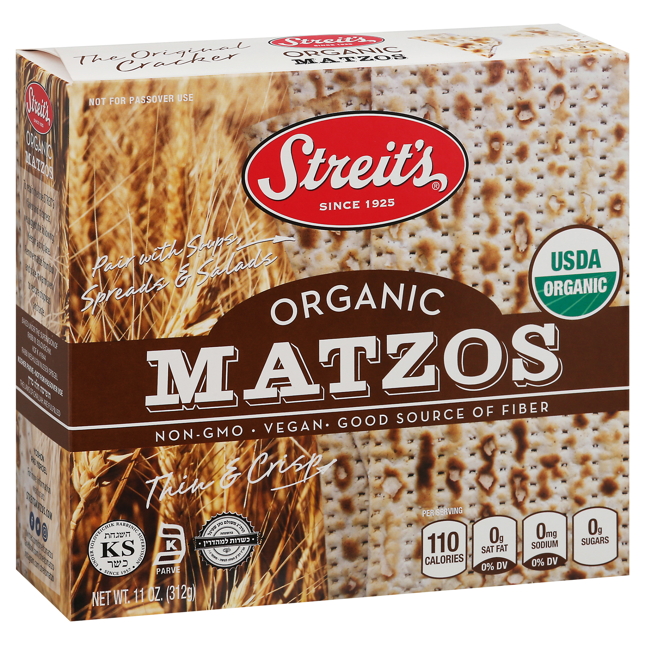 Streit's Organic Thin & Crisp Matzos