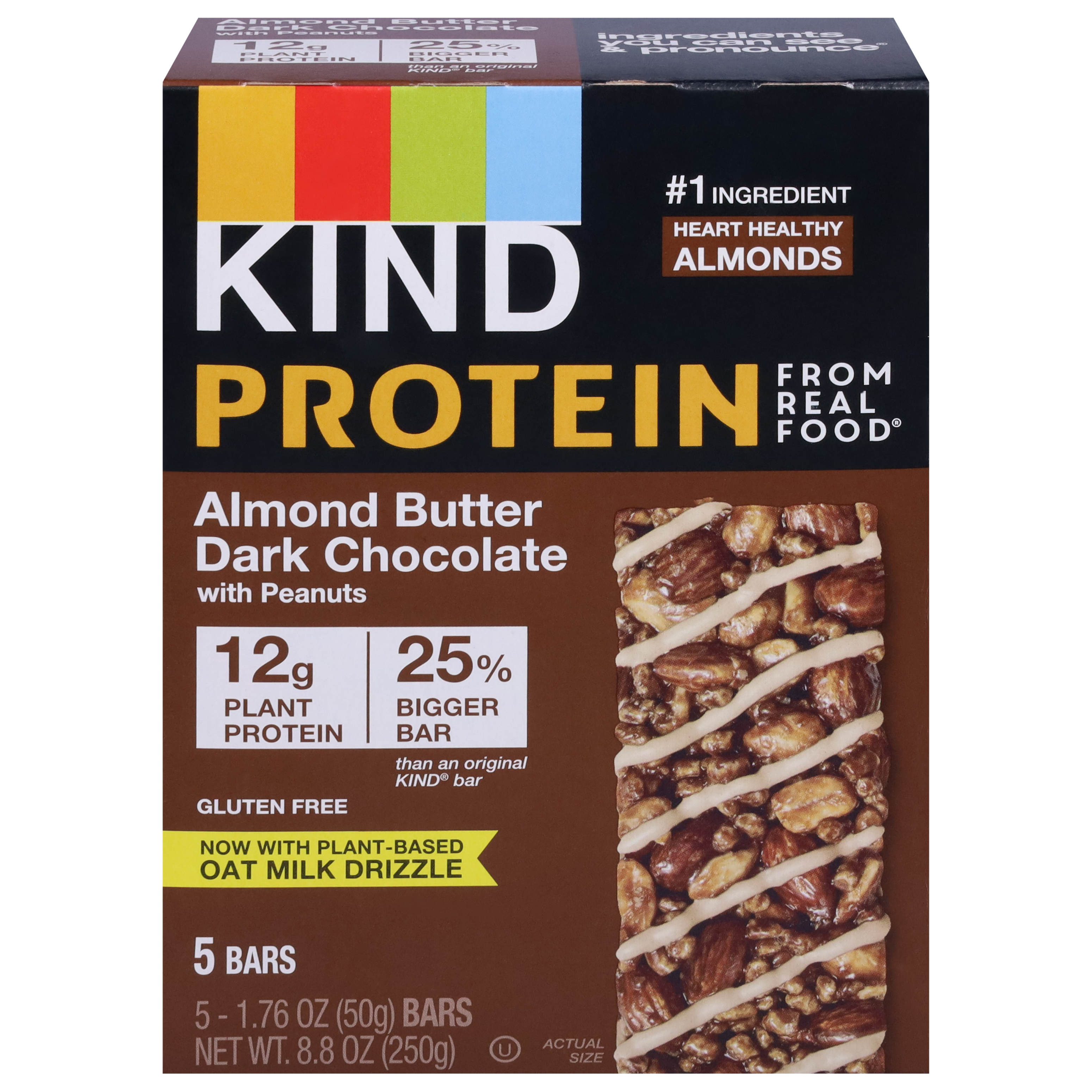 Kind Almond Butter Dark Chocolate with Peanuts Protein Bar