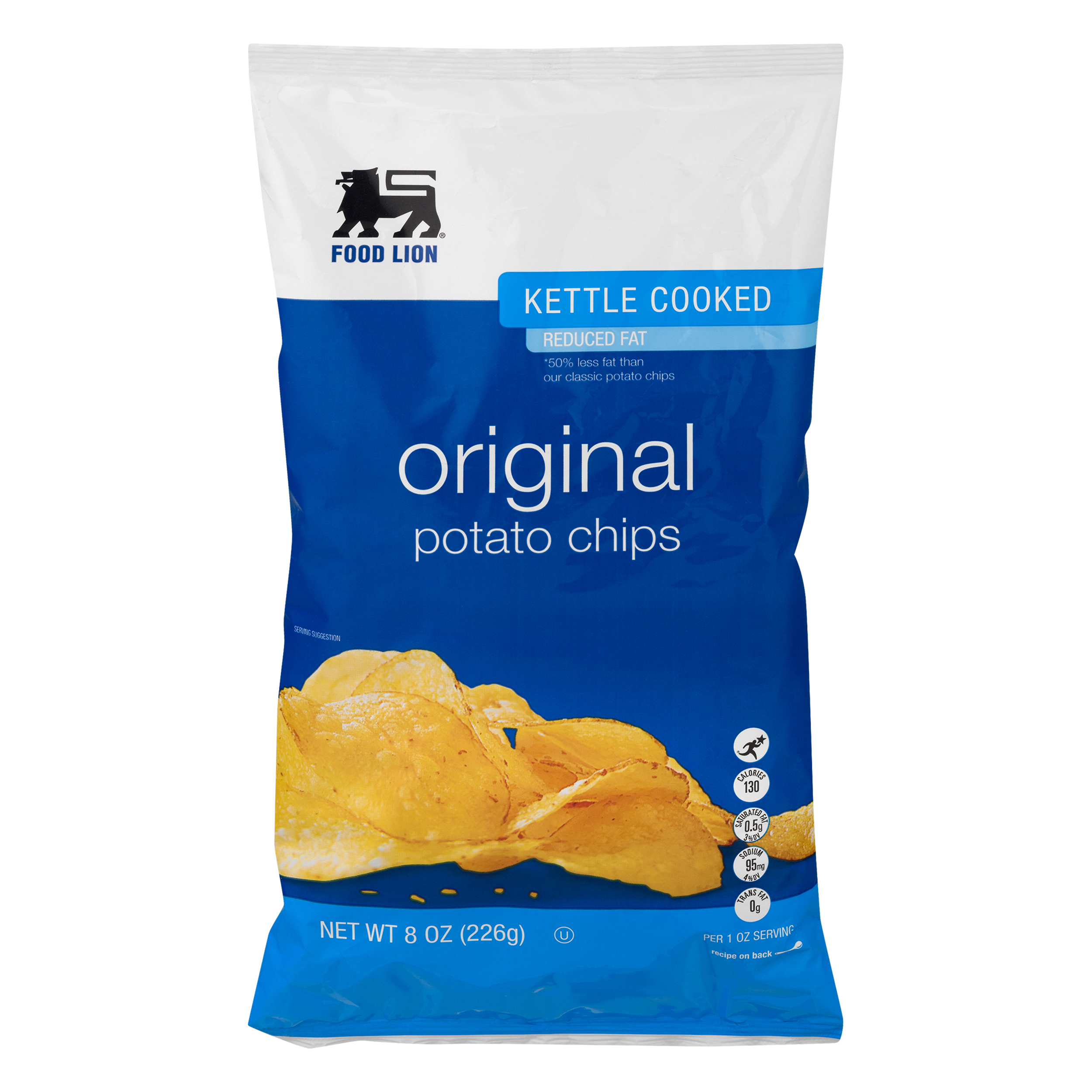Food Lion Kettle Cooked Original Potato Chips 8 oz BAG