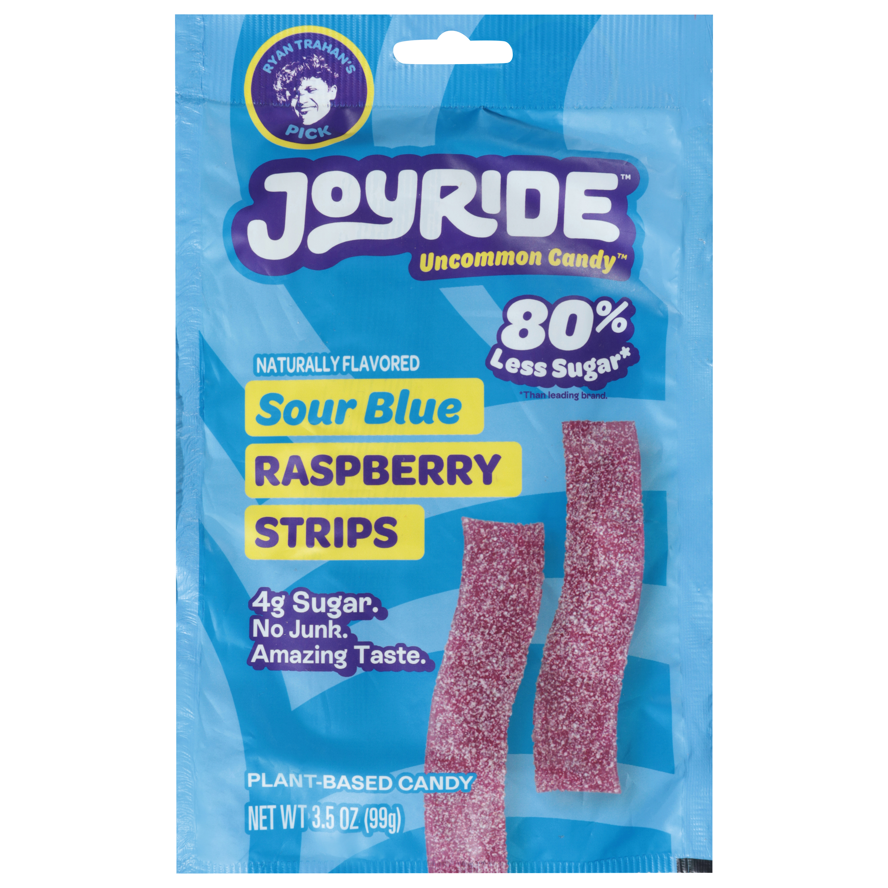 Joyride Sour Blue Raspberry Strips Candy