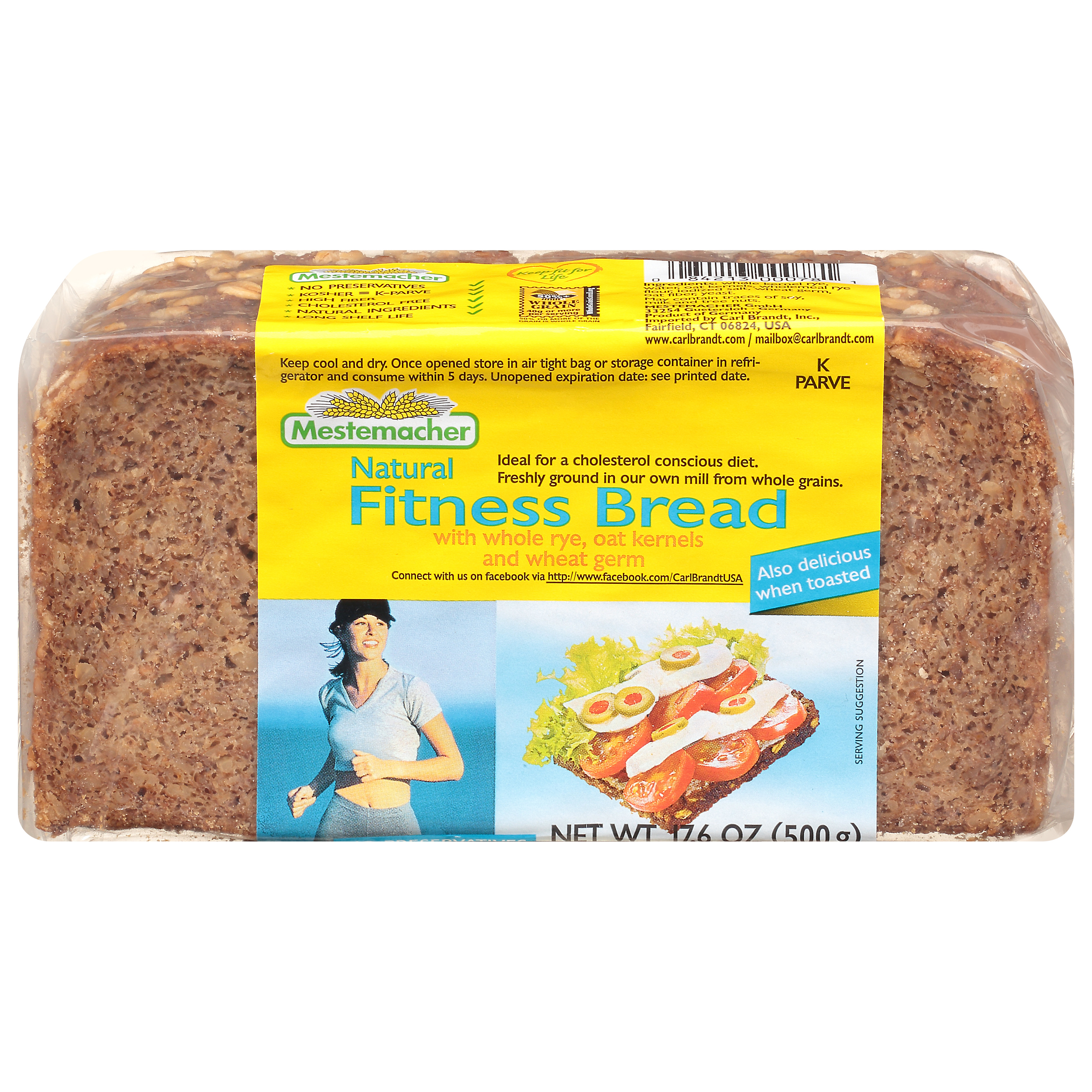 Mestemacher Natural Fitness Bread 17.6 oz Pack