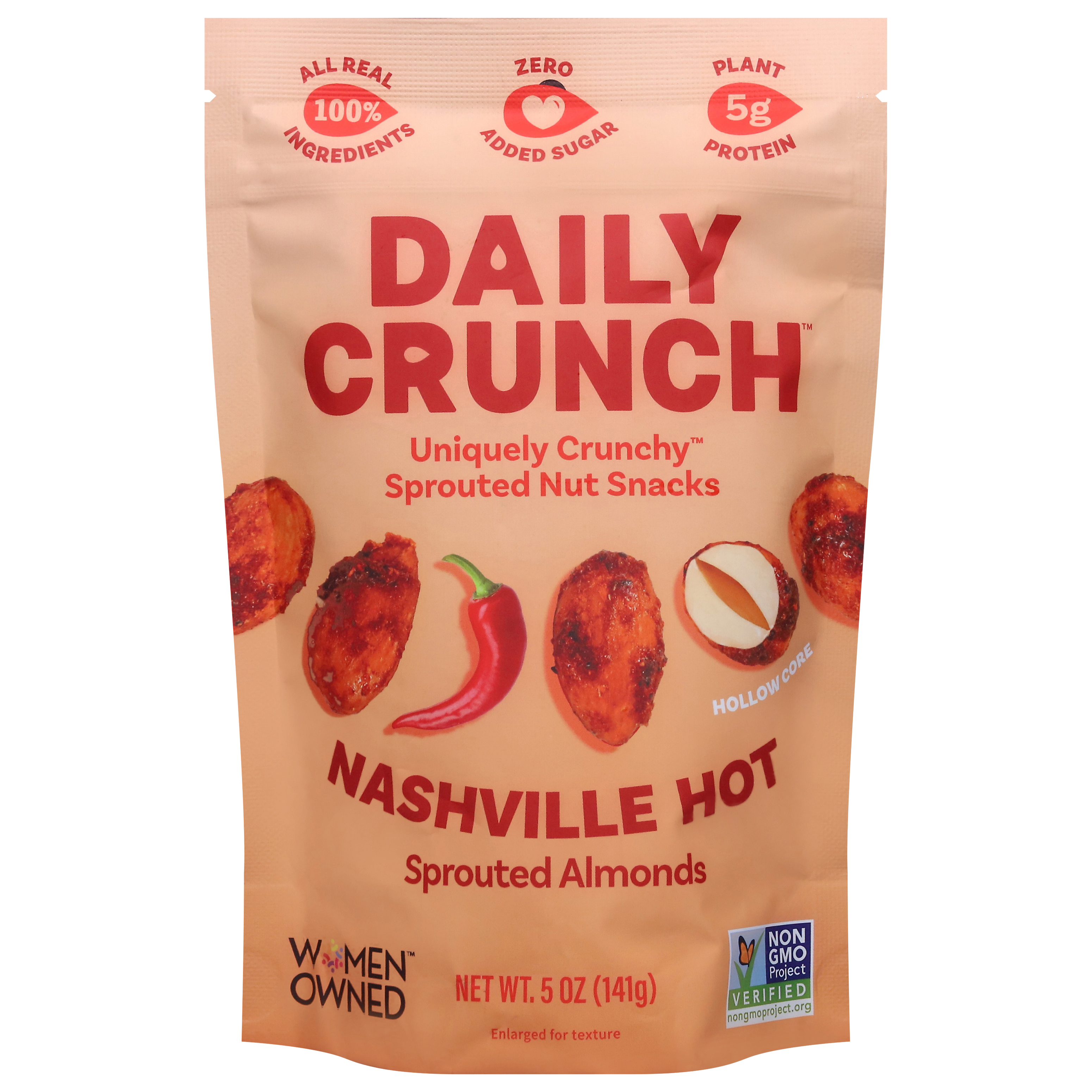 Daily Crunch Nashville Hot Sprouted Almonds