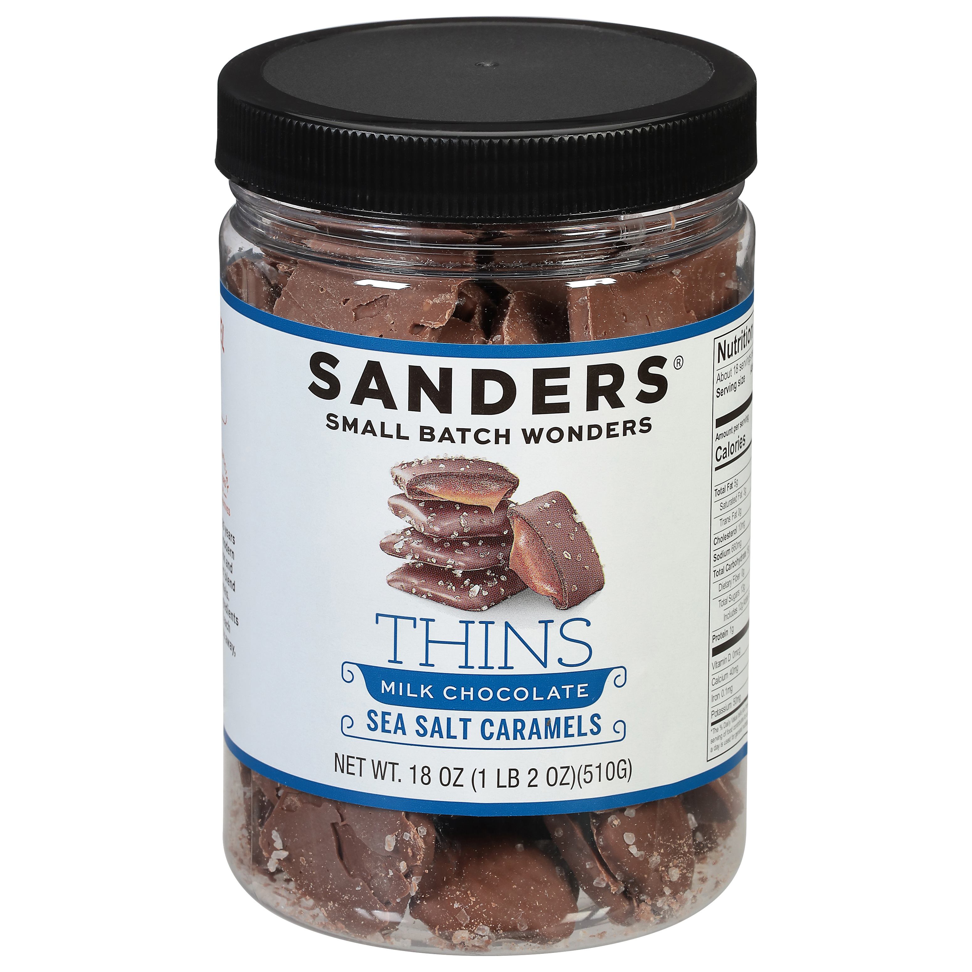 Sanders Thins Milk Chocolate Sea Salt Caramels