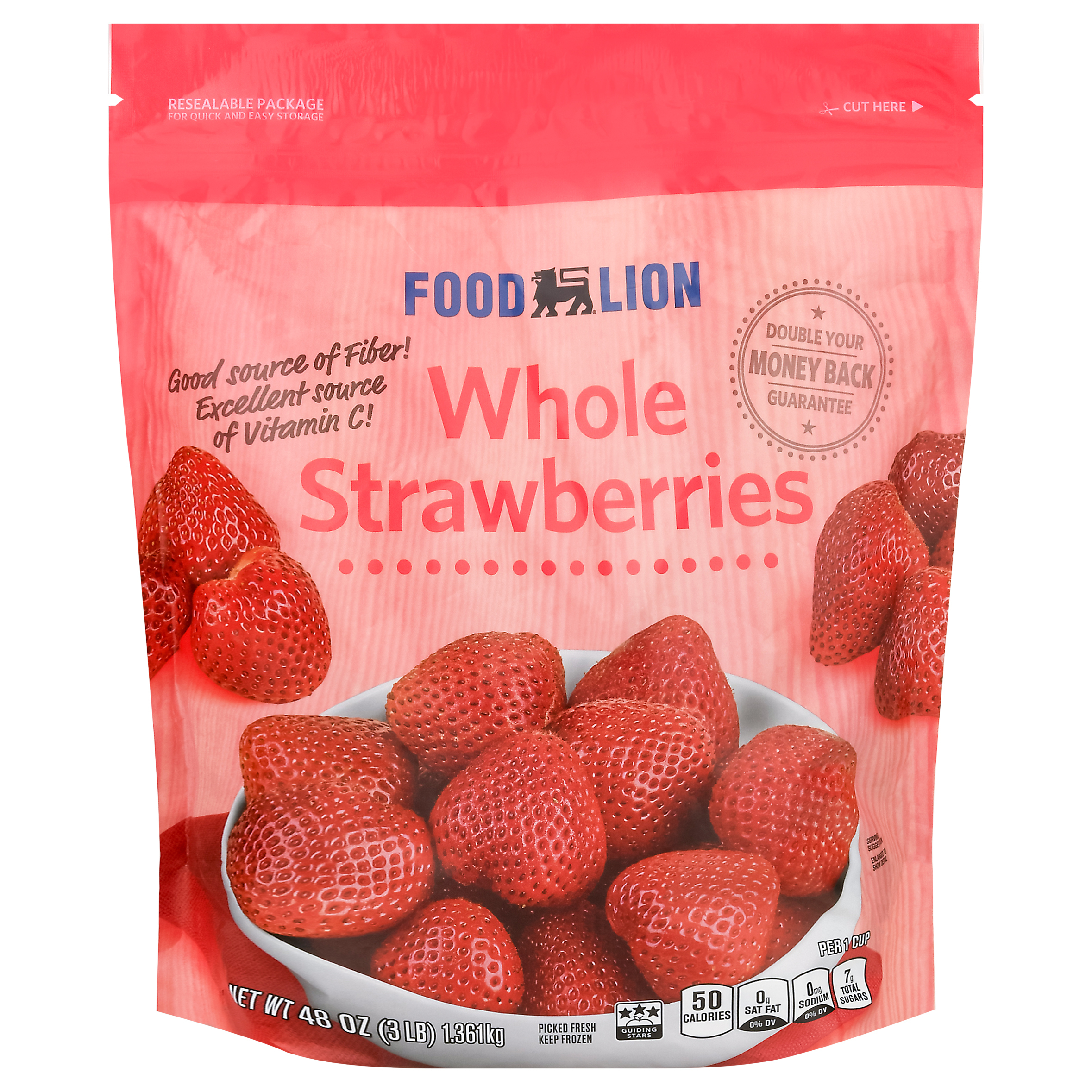 Food Lion Whole Strawberries 48 oz
