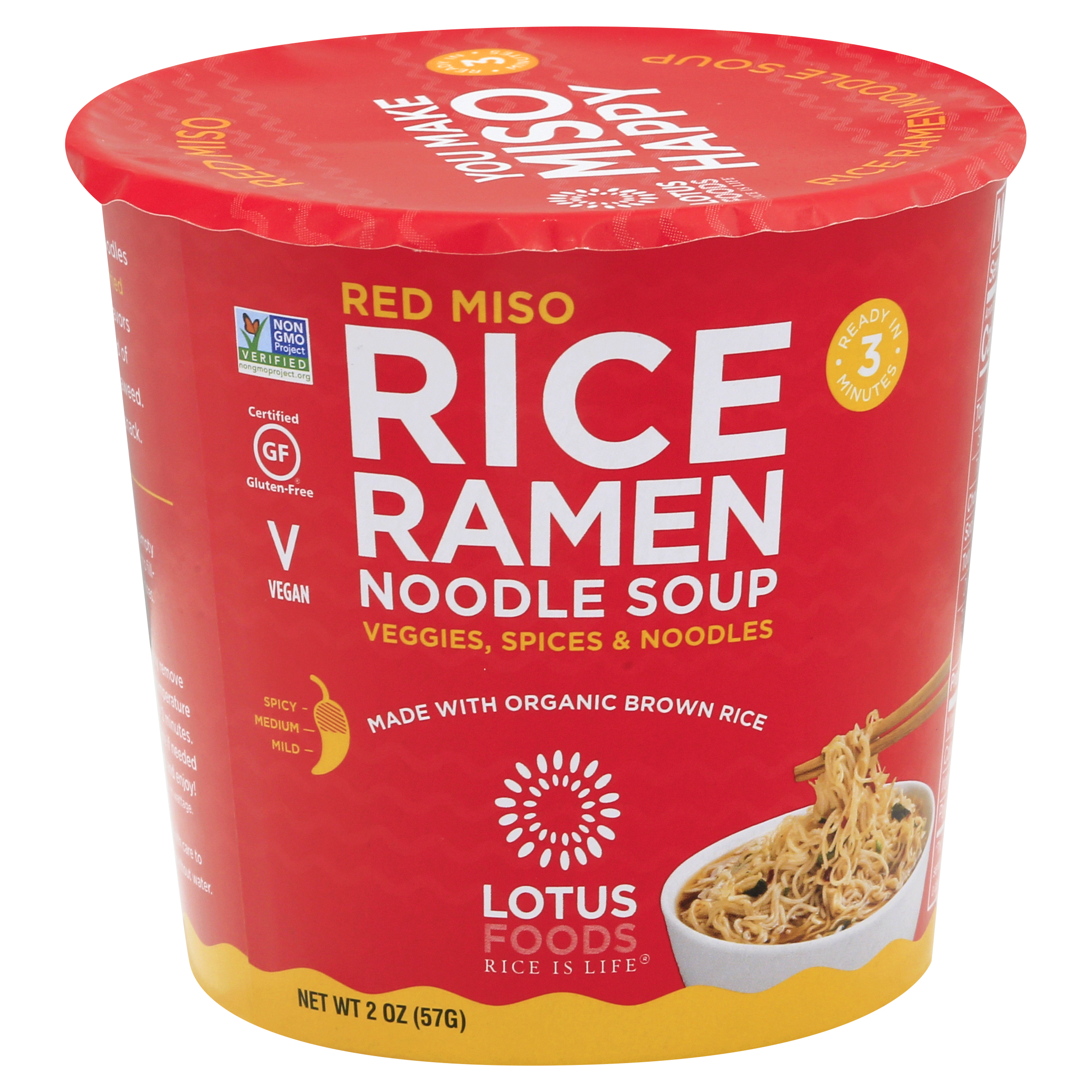 Lotus Foods Medium Red Miso Rice Ramen Noodle Soup