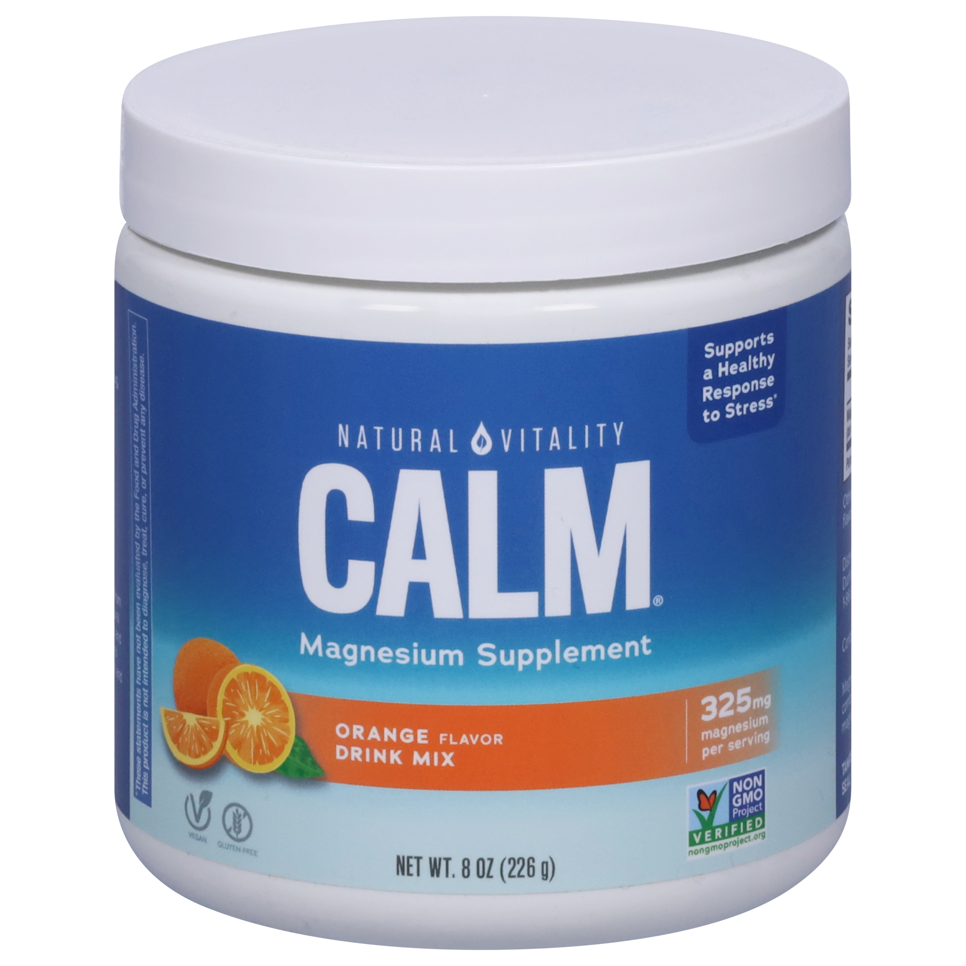 Natural Vitality Calm Drink Mix Orange Flavor Magnesium Supplement