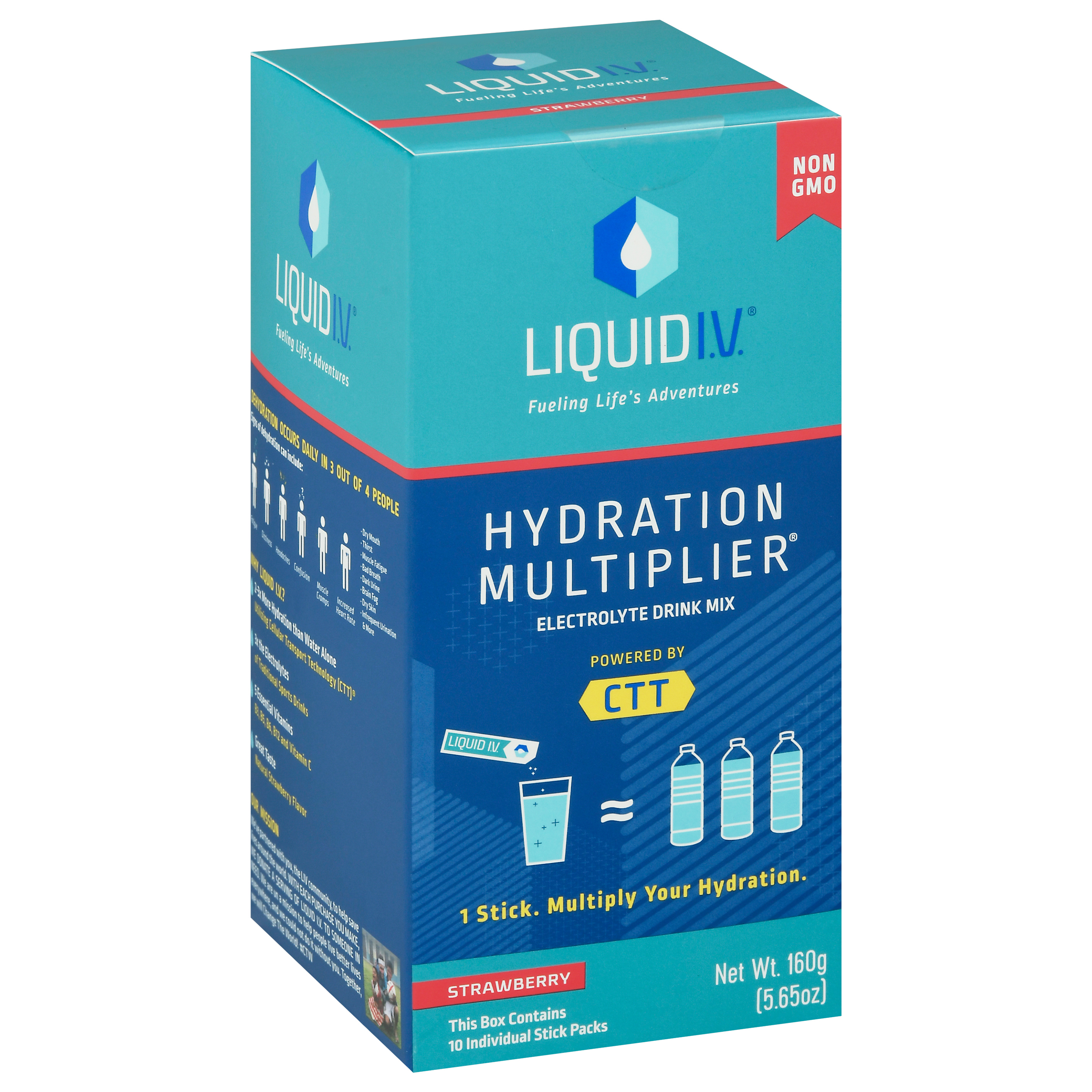 Liquid I.V. Hydration Multiplier Strawberry Electrolyte Drink Mix 10 Stick Packs
