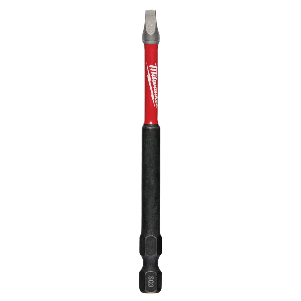 SHOCKWAVE 3-1/2 in. Impact Square Recess #3 Power Bits 25PK