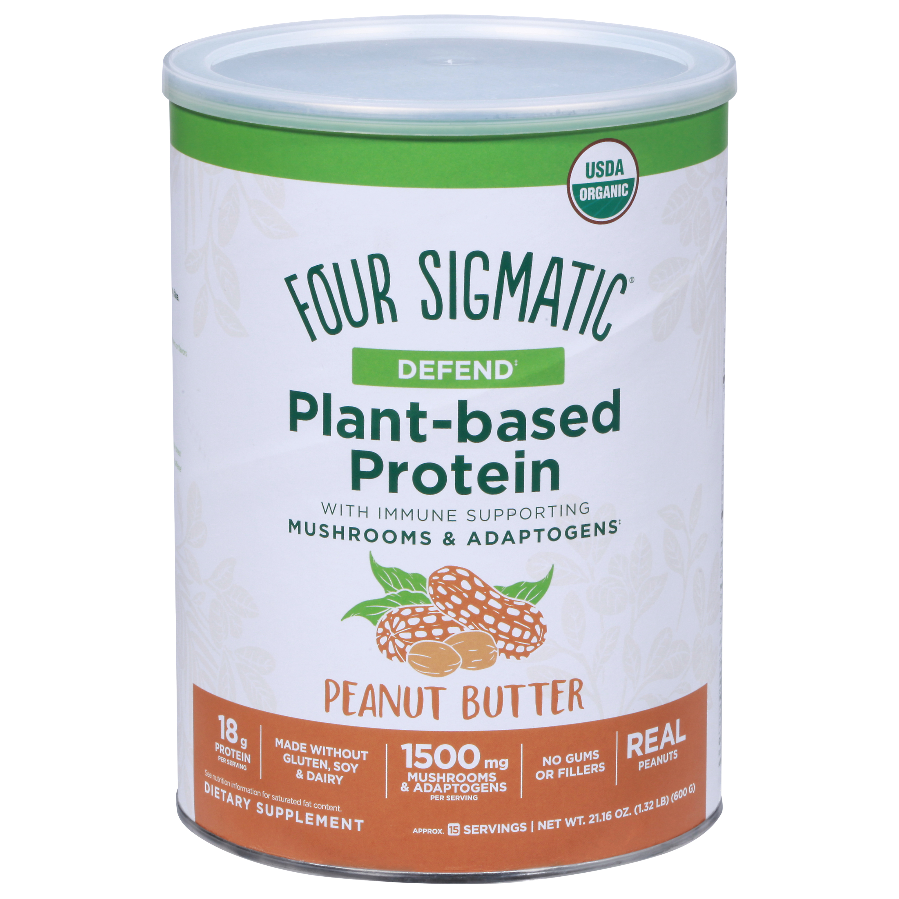 Four Sigmatic Defend Peanut Butter Plant-Based Protein