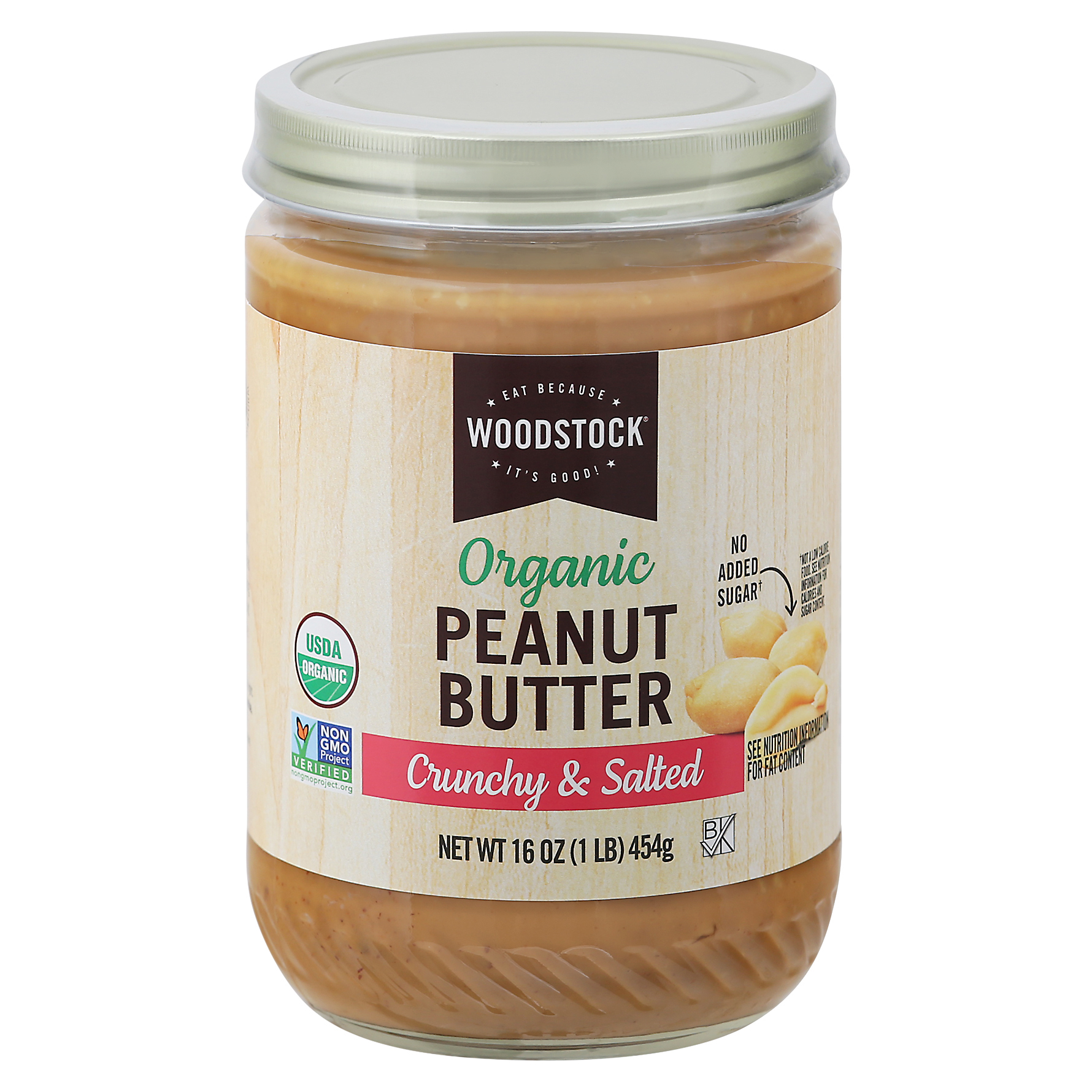 Woodstock Crunchy & Salted Organic Peanut Butter