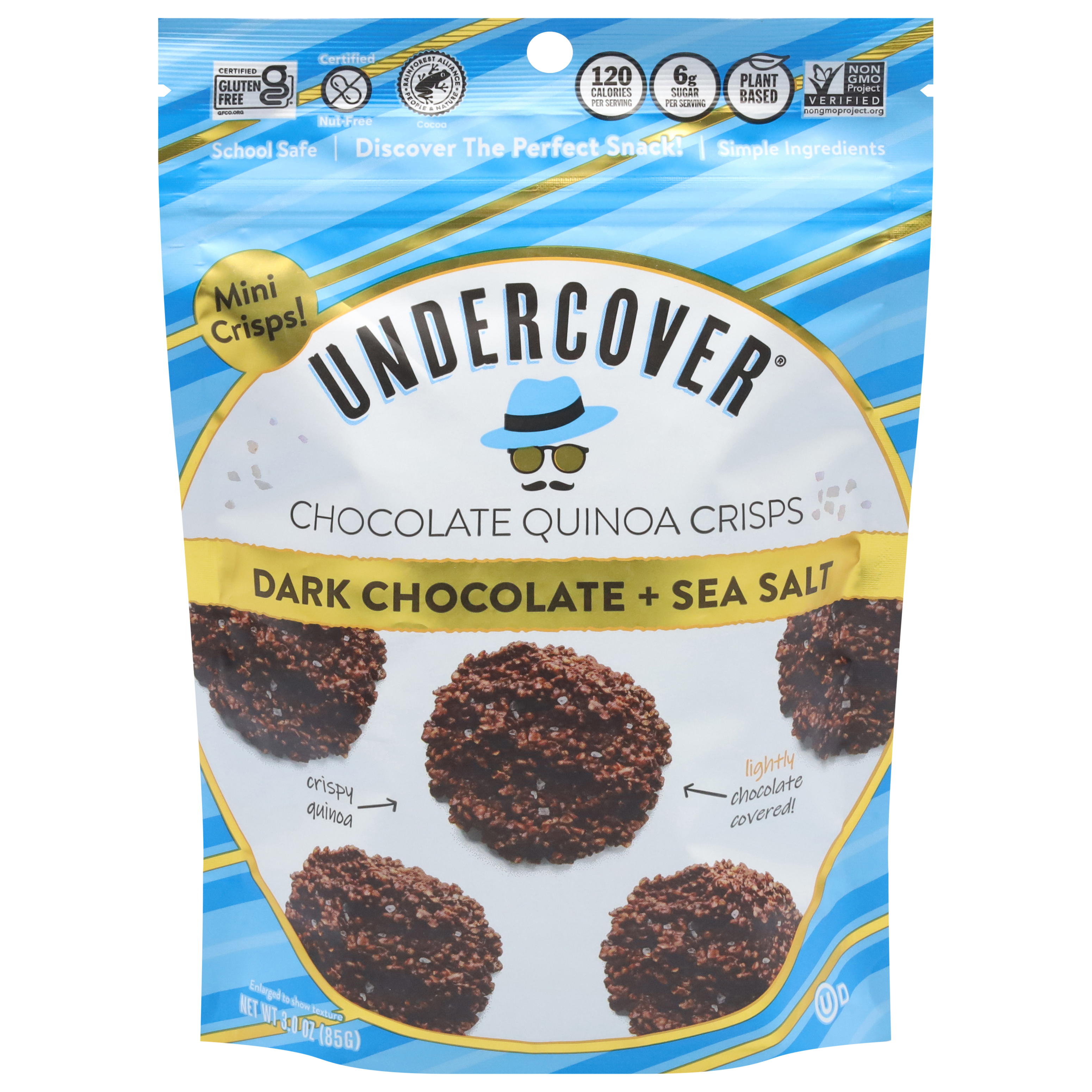 Undercover Dark Chocolate + Sea Salt Chocolate Quinoa Crisps Mini