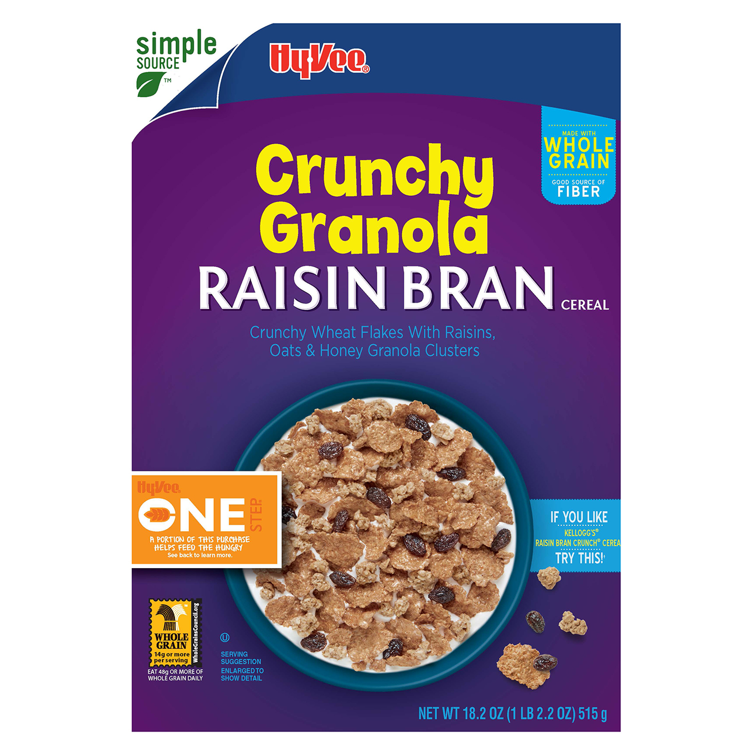 Hy-Vee Crunchy Granola Raisin Bran Cereal 18.2 oz