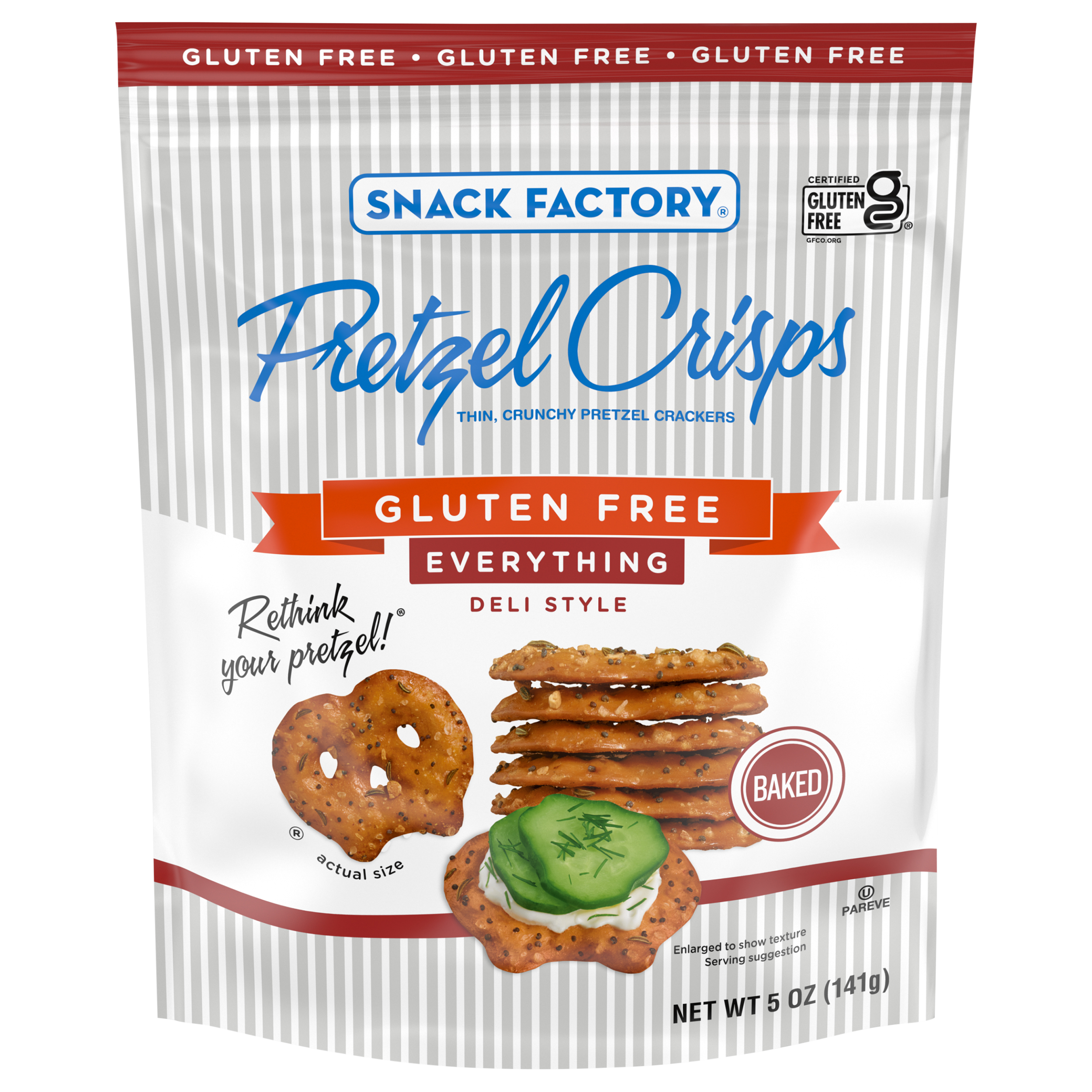 Snack Factory Gluten Free Deli Style Baked Everything Pretzel Crisps