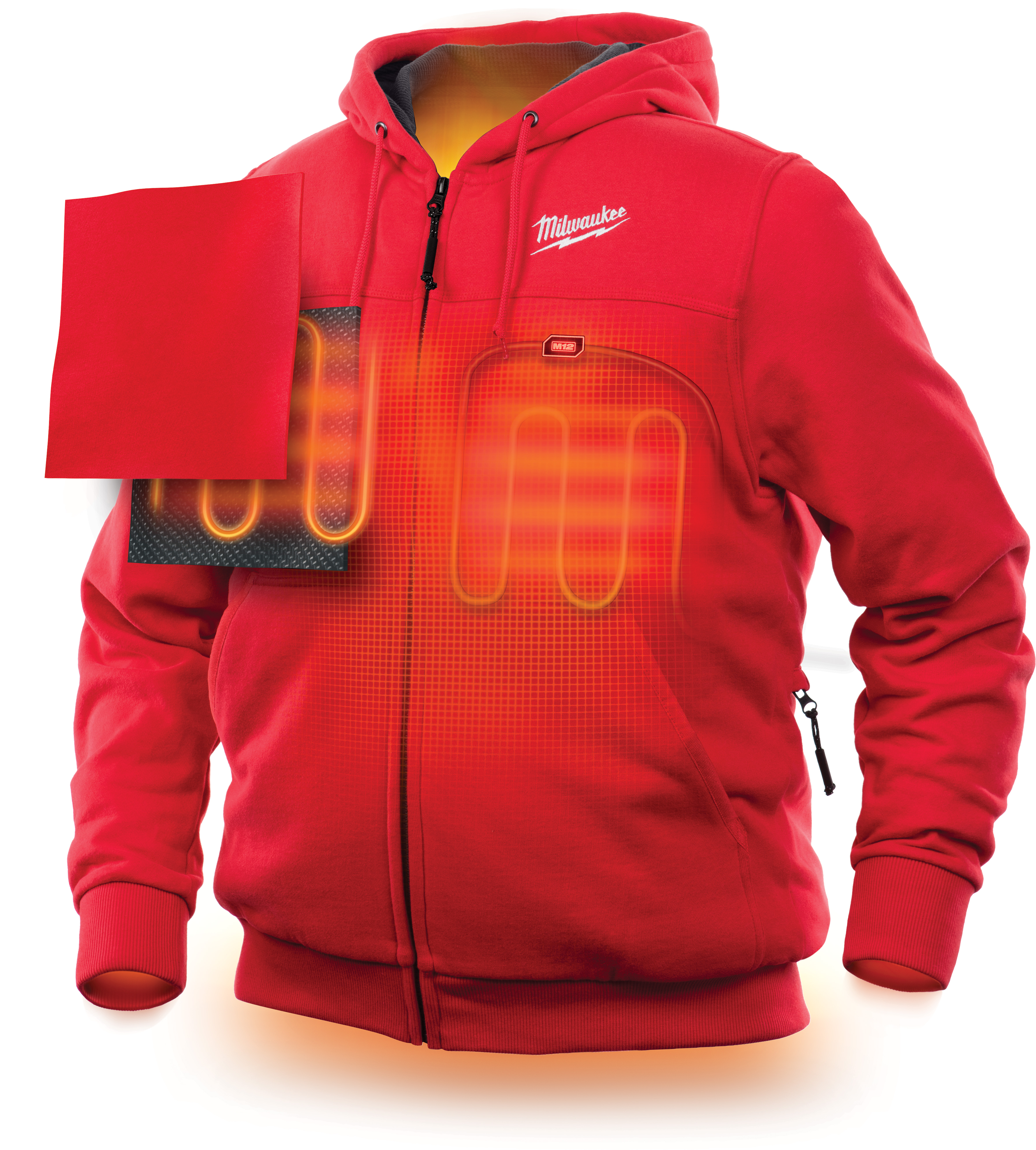 M12 HEATED HOODIE RED KIT 3XL Materiaux Miron Plus