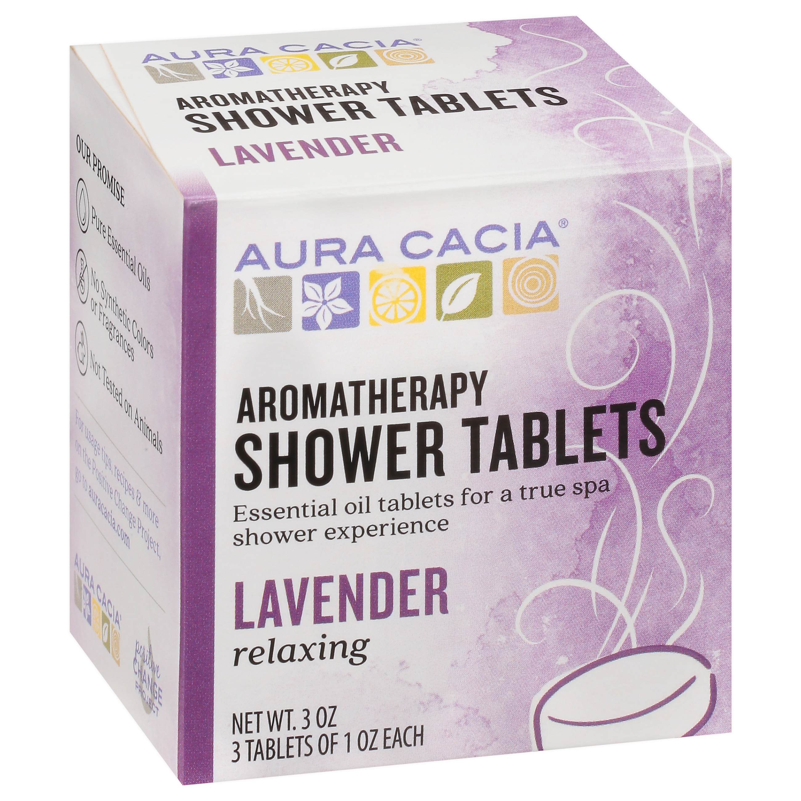 Aura Cacia Relaxing Lavender Aromatherapy Shower Tablets