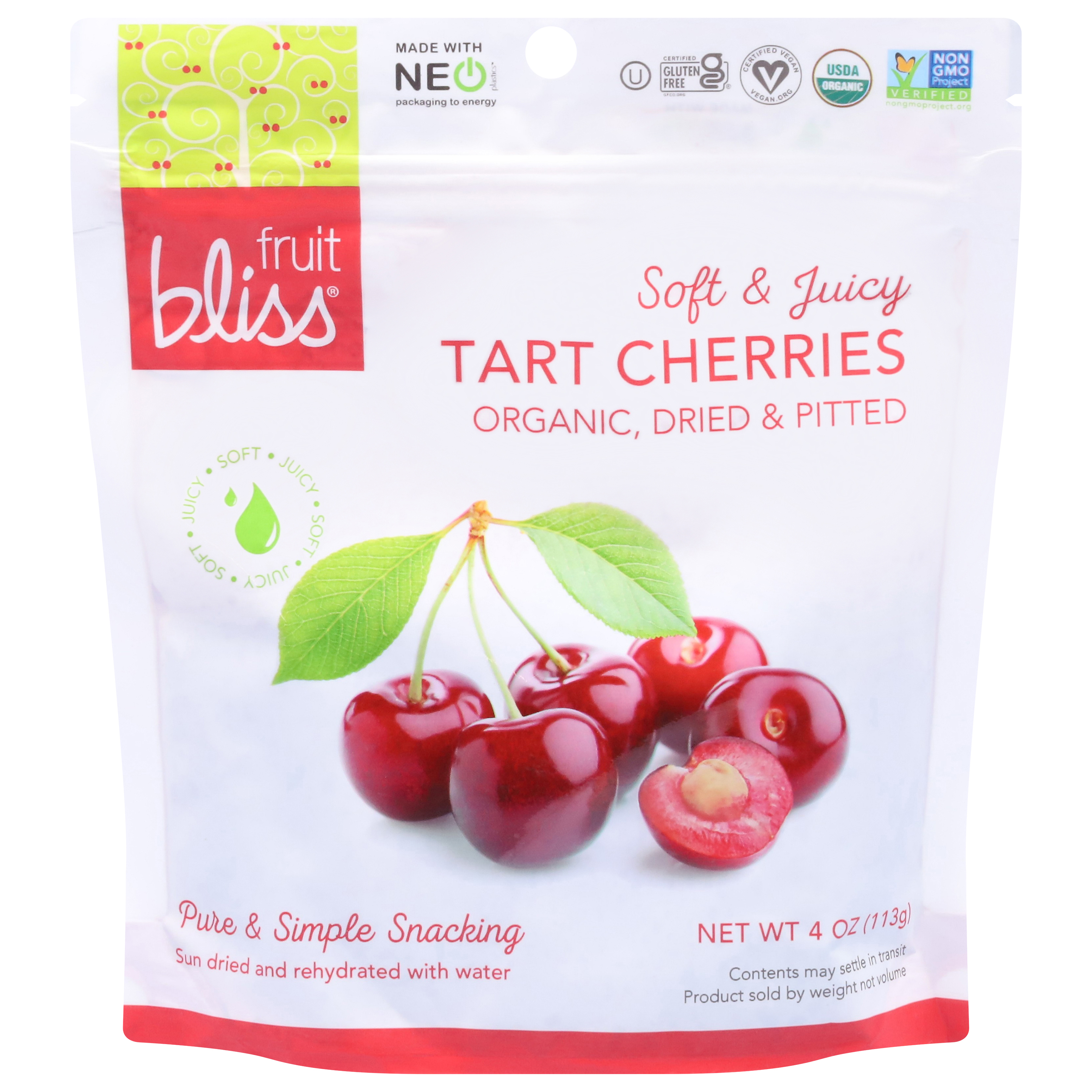 Fruit Bliss Dried & Pitted Organic Tart Cherries