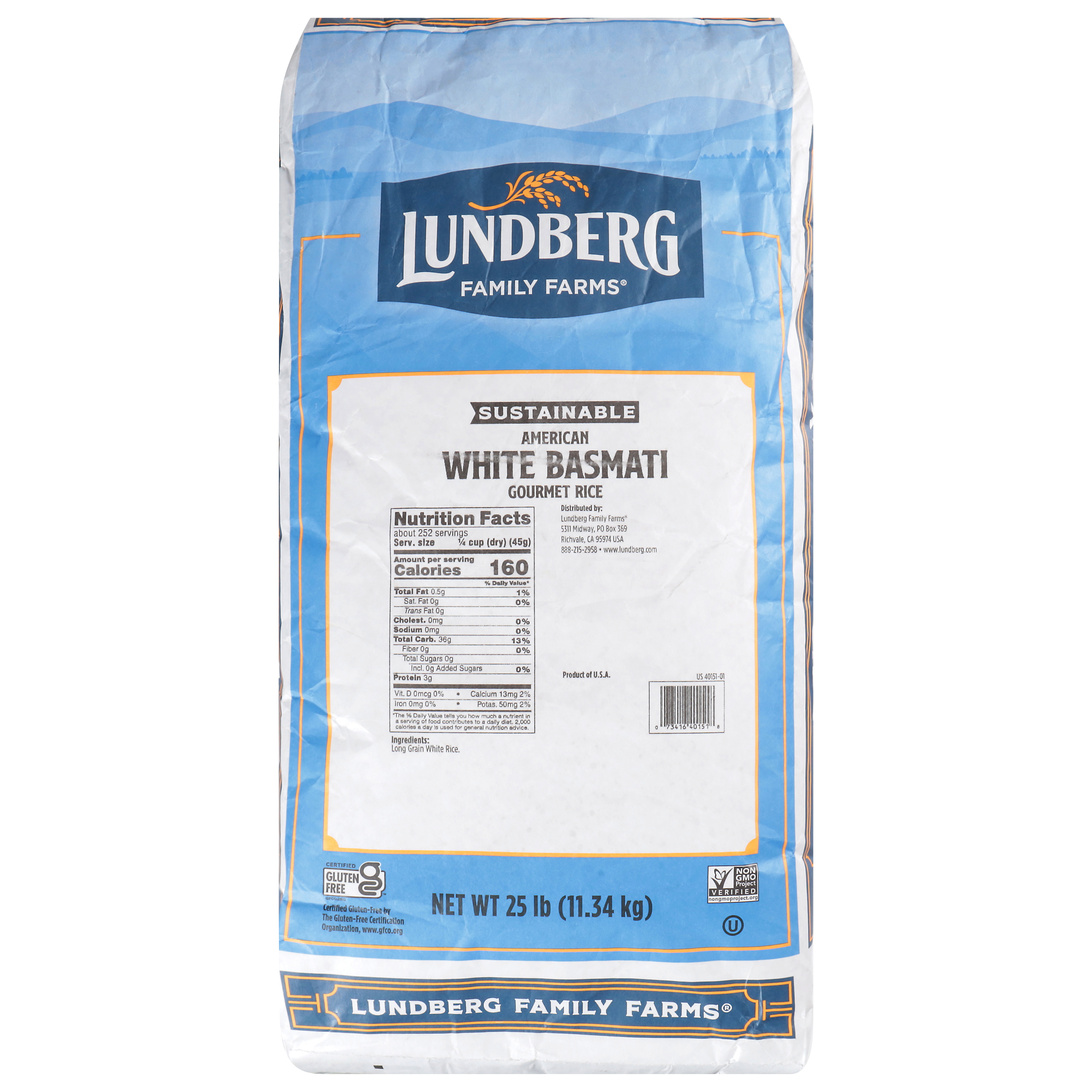 Lundberg Family Farms Sustainable American White Basmati Gourmet Rice