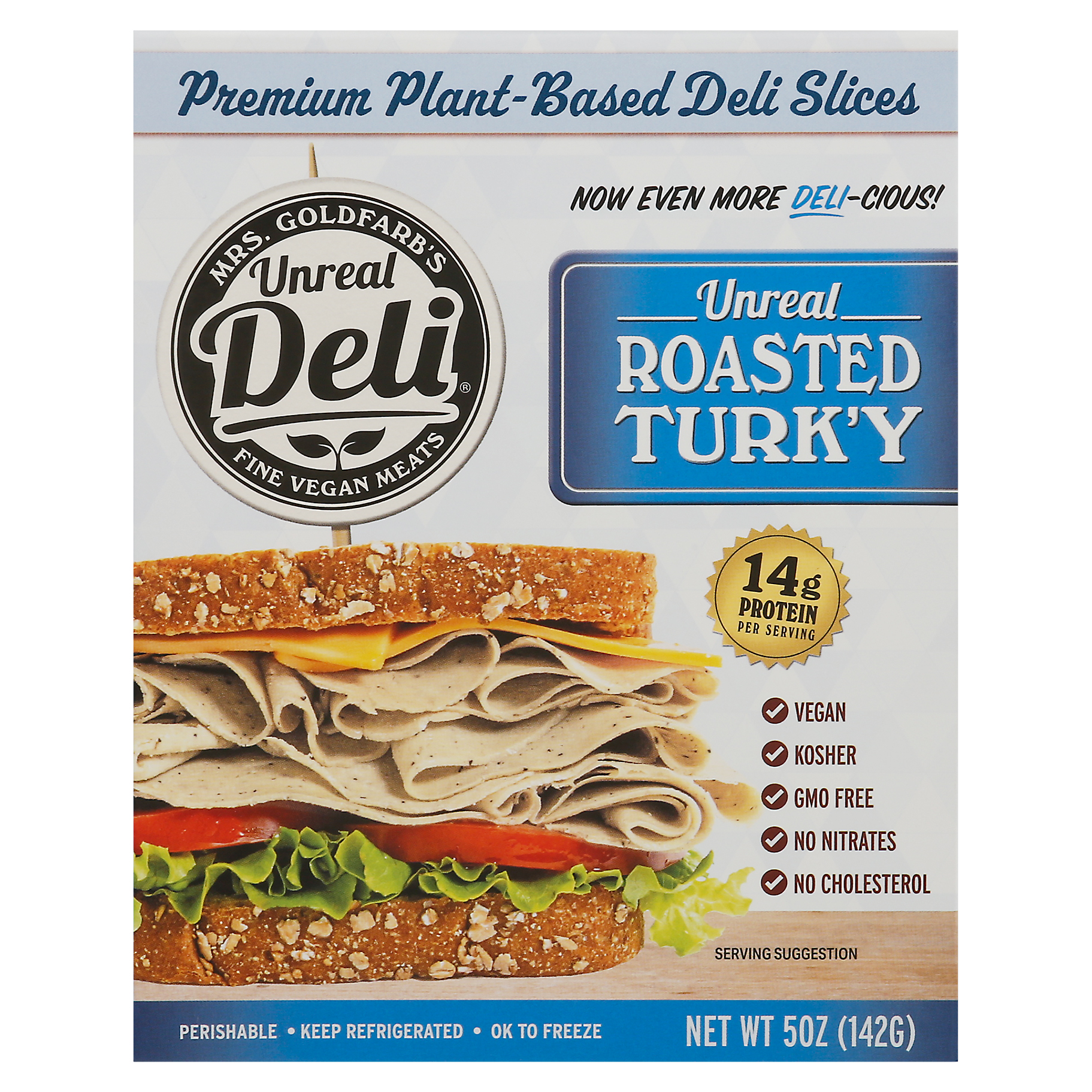 Unreal Deli Plant-Based Premium Roasted Turk'y Deli Slices