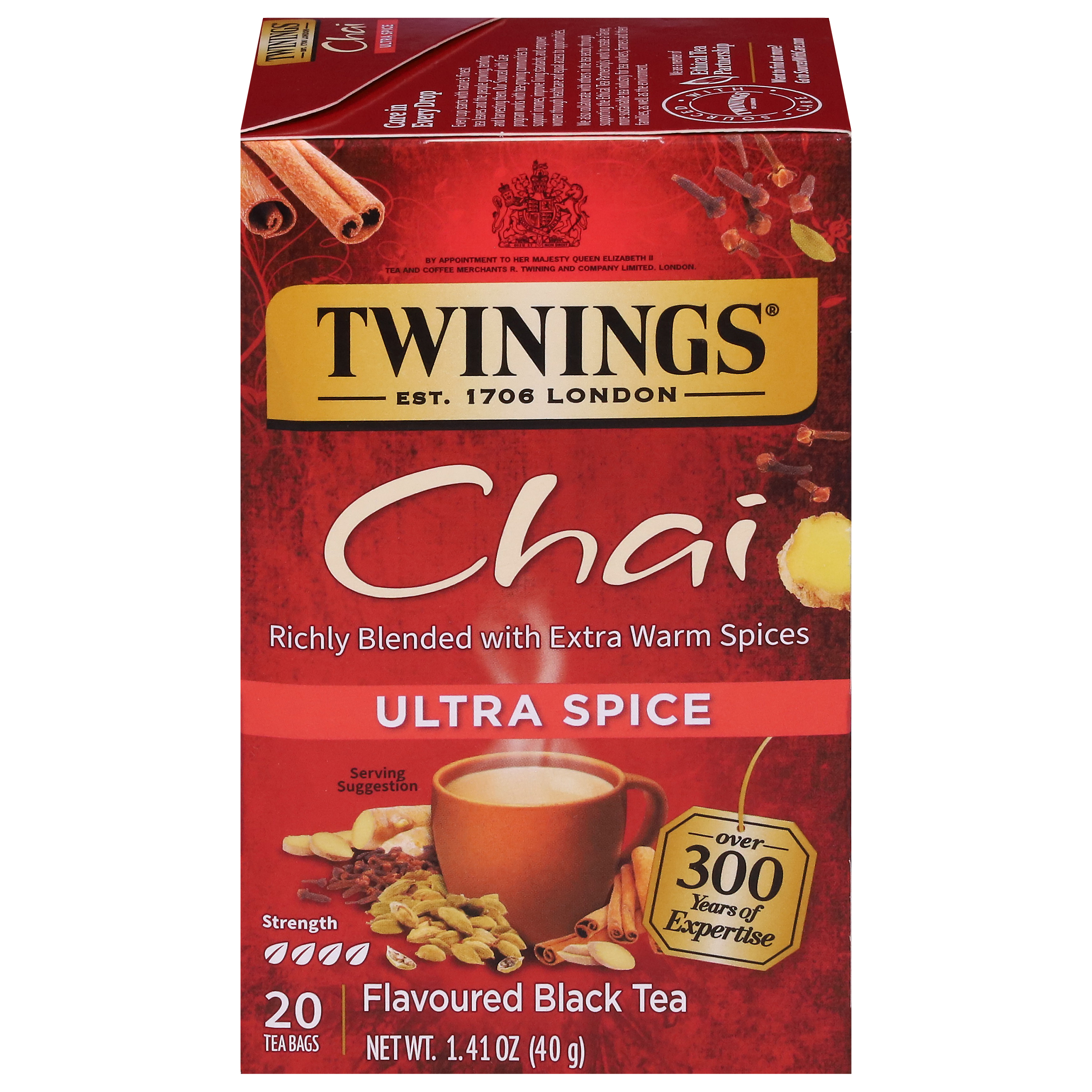 Twinings Tea Bags Chai Ultra Spice Flavoured Black Tea