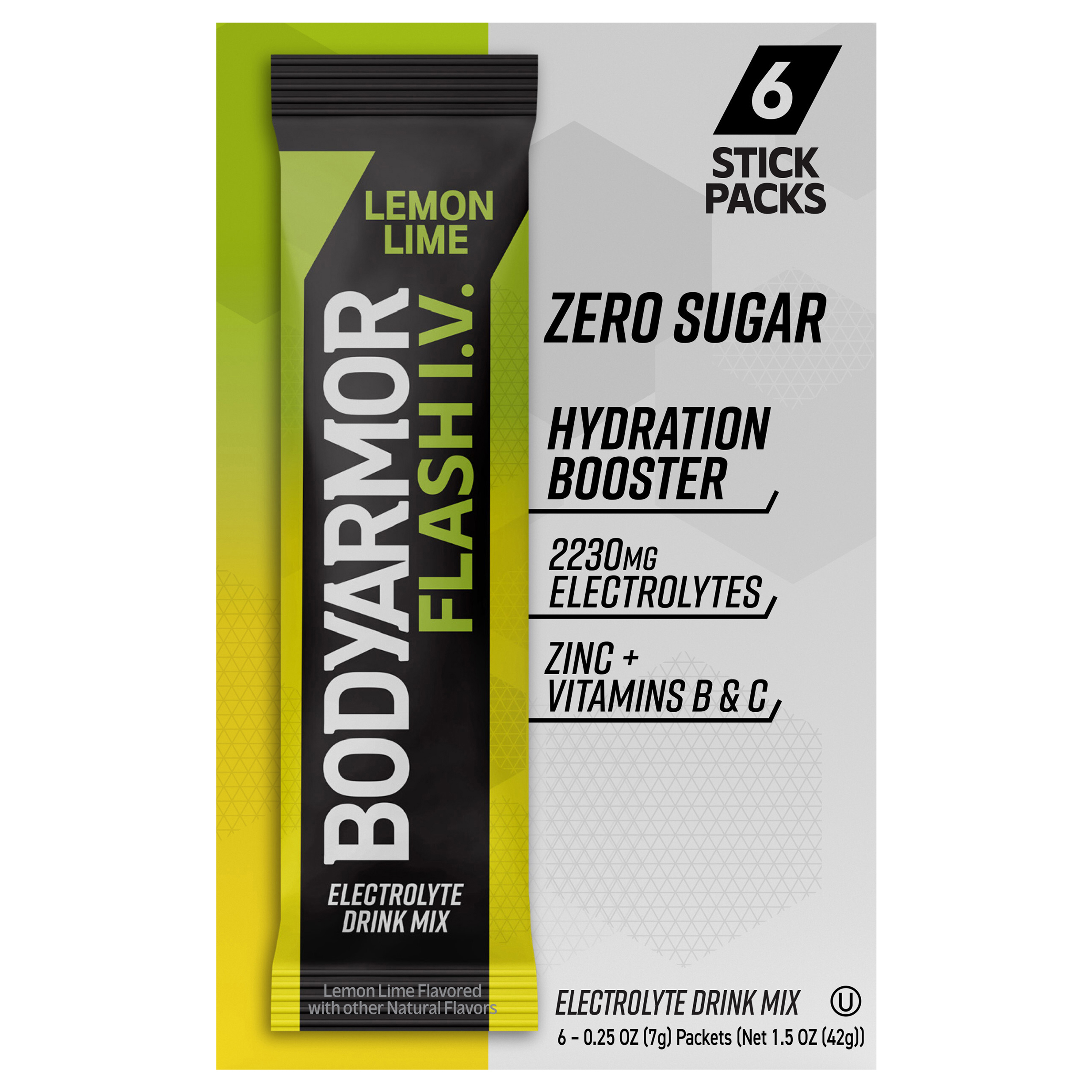 BODYARMOR Flash IV Lemon Lime Pouches, 0.25 dry oz,