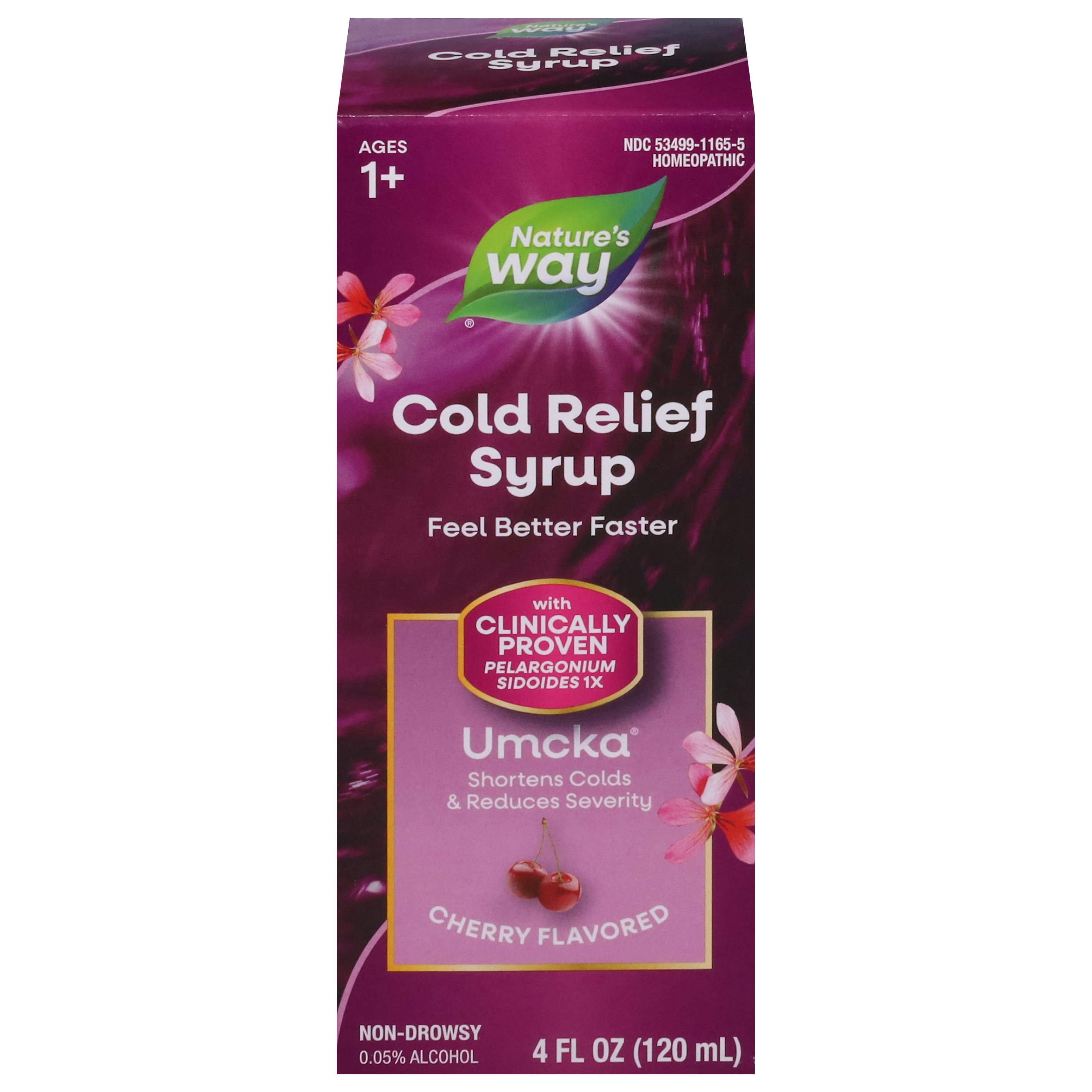 Nature's Way Non-Drowsy Cherry Flavored Cold Relief Syrup