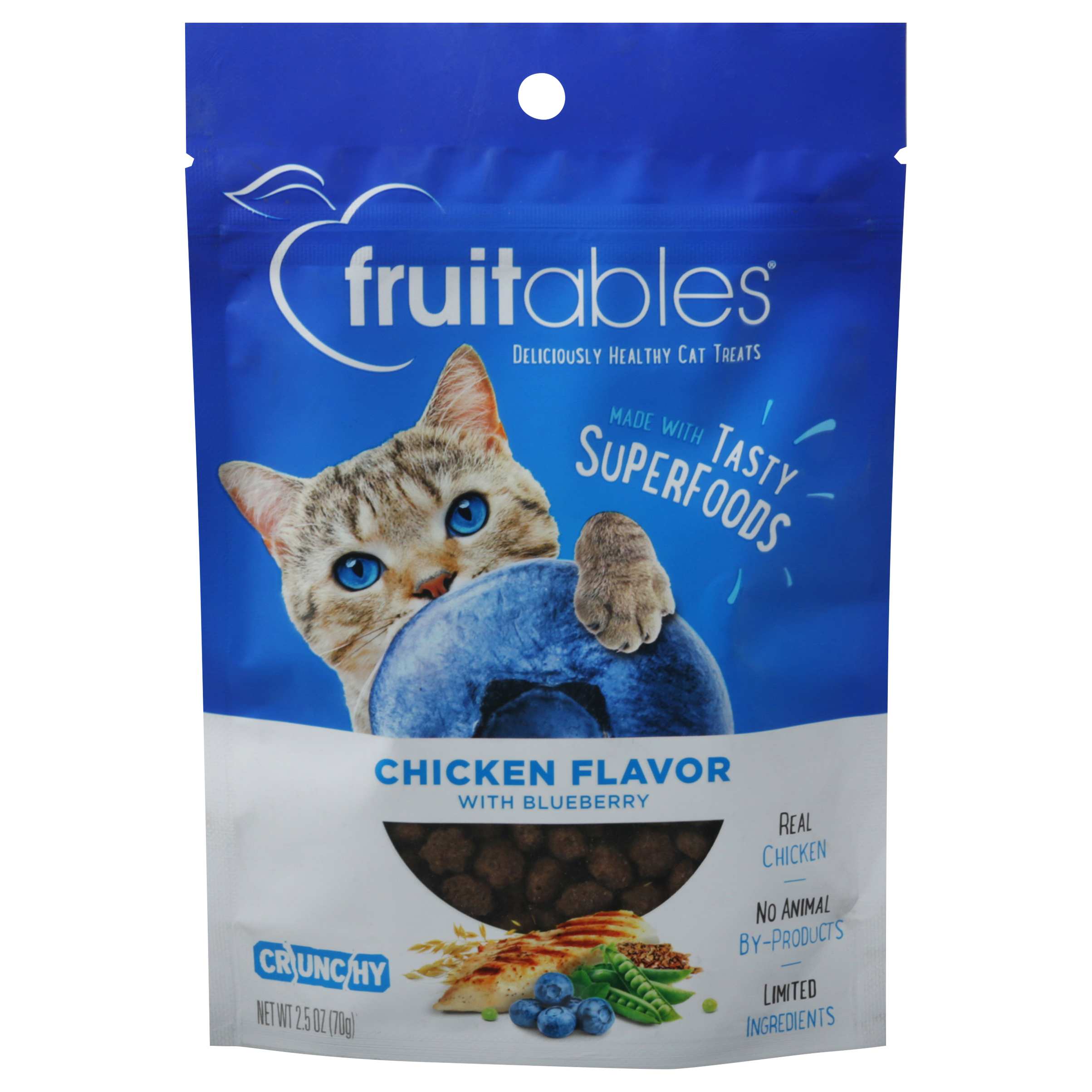 Fruitables Crunchy Chicken Flavor with Blueberry Cat Treats