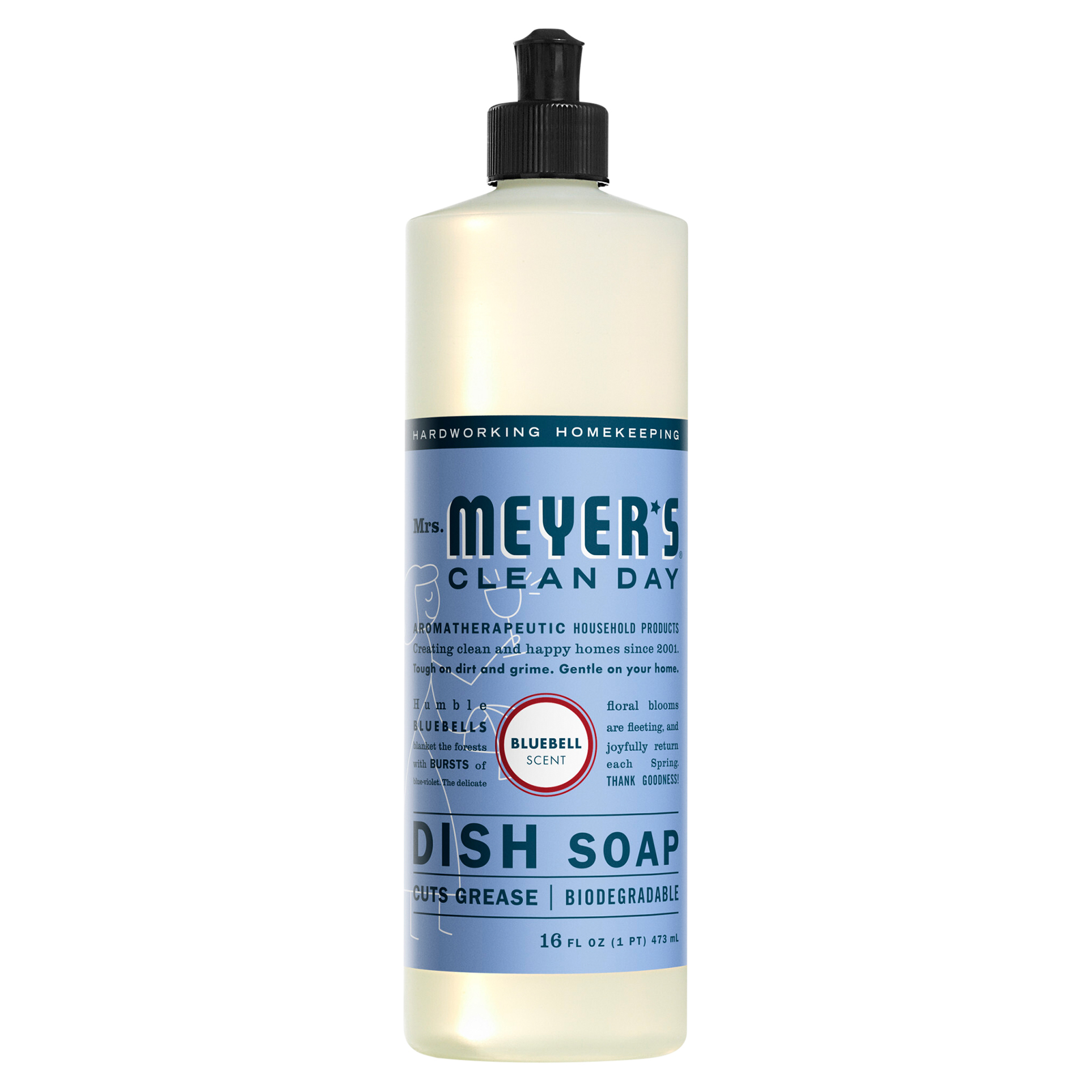 Mrs. Meyer's Clean Day Liquid Dish Soap, Bluebell Scent,