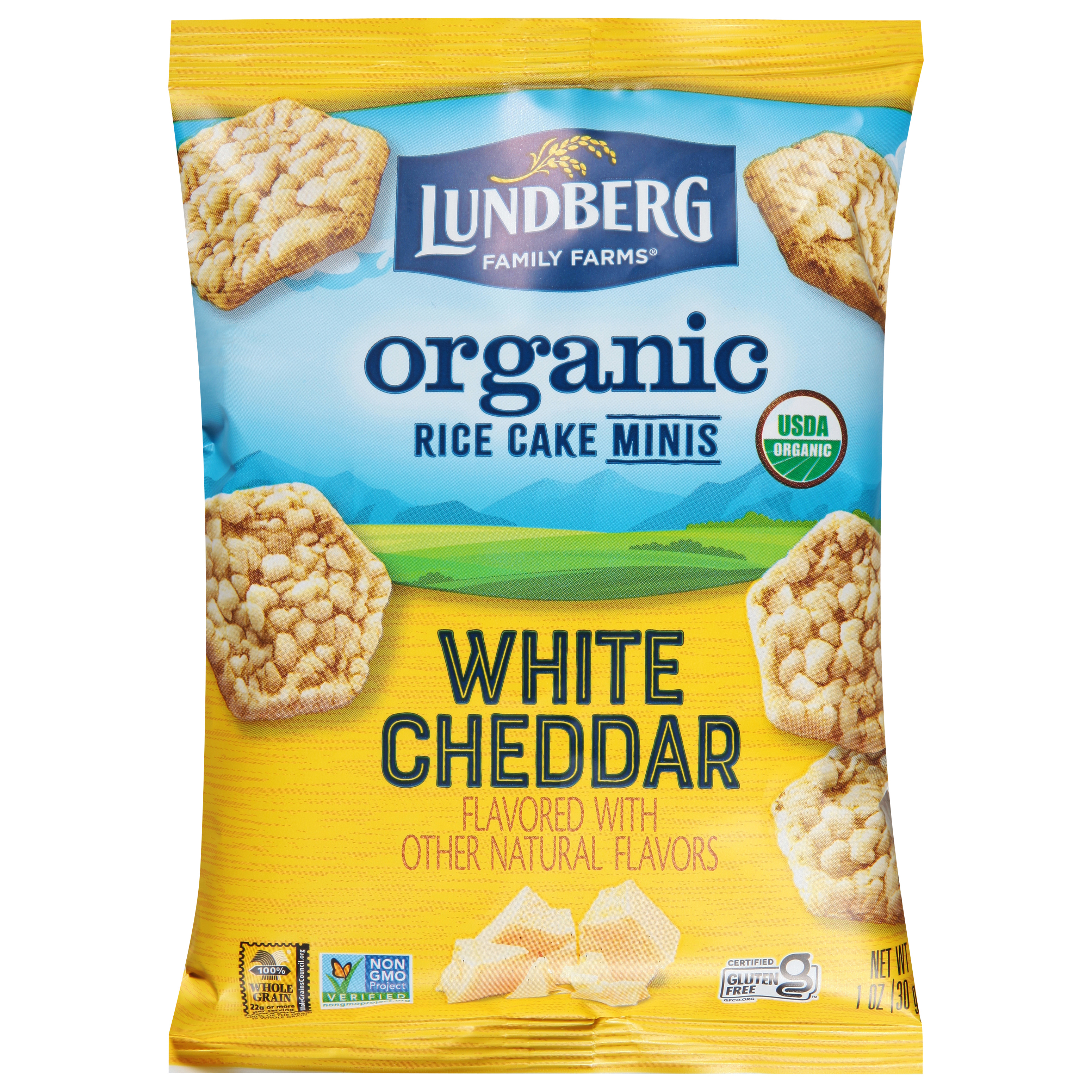 Lundberg Family Farms Organic Minis White Cheddar Rice Cakes