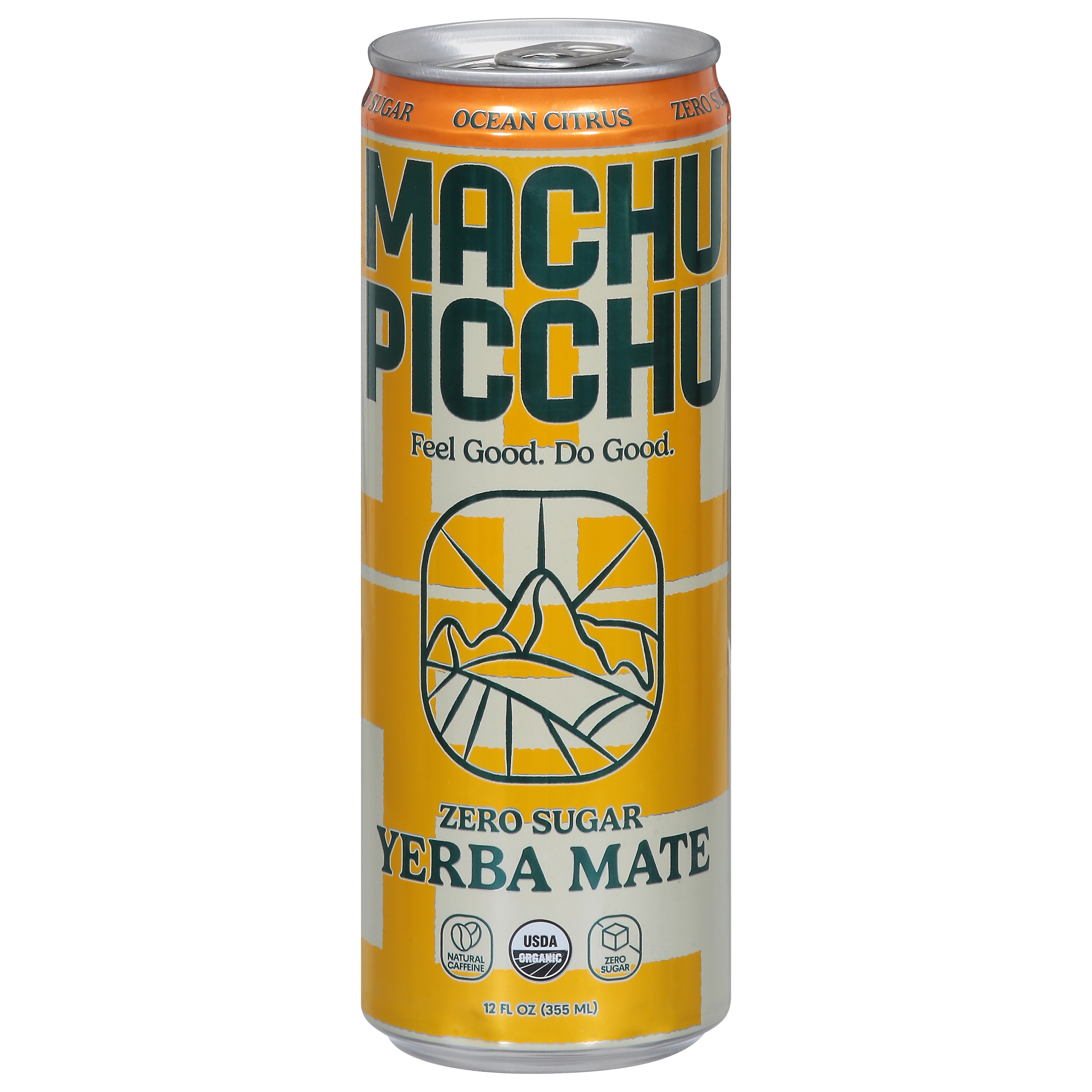 Machu Picchu Energy Zero Sugar Yerba Mate Ocean Citrus Energy Drink