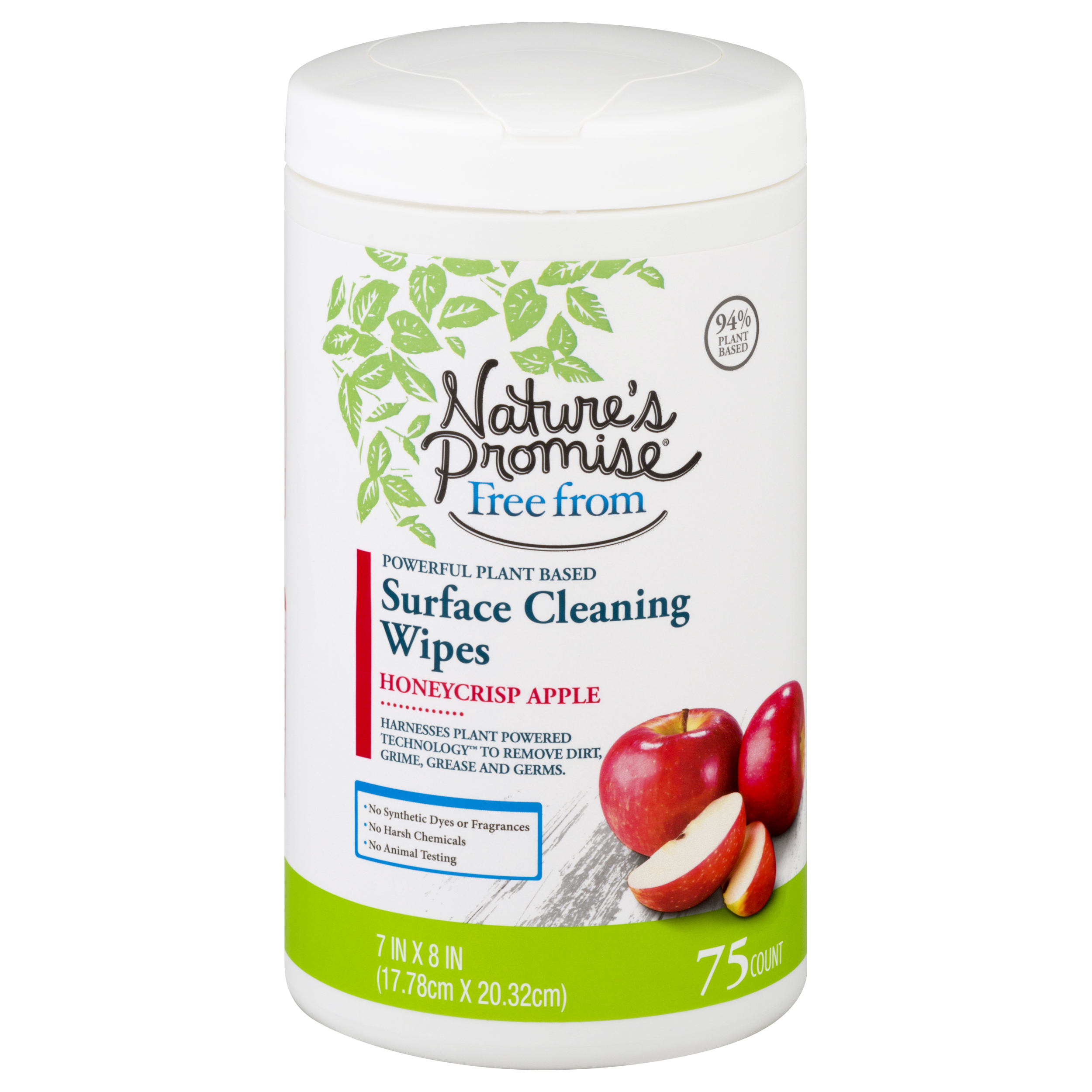 Natures Promise Free From Surface Cleaning Honeycrisp Apple Wipes 75 ea CONTAINER