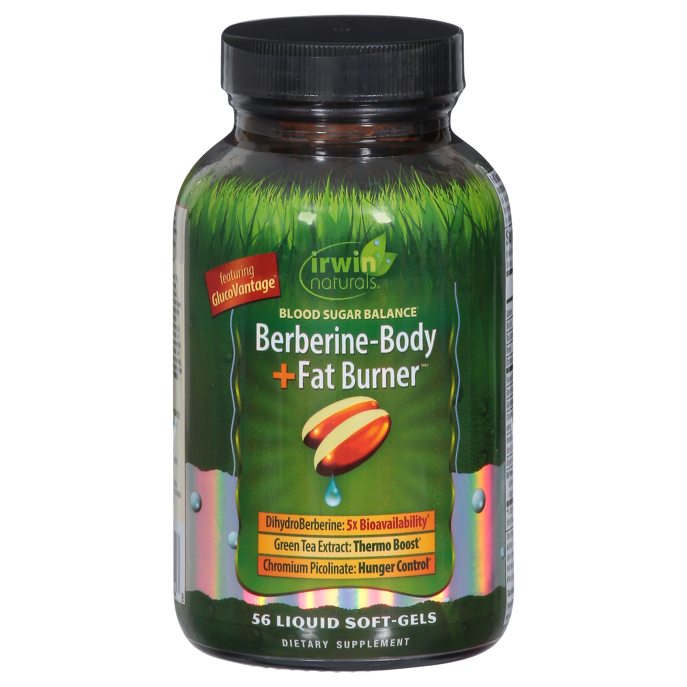 Irwin Naturals Berberine-Body + Fat Burner 55 Liquid Soft-gels