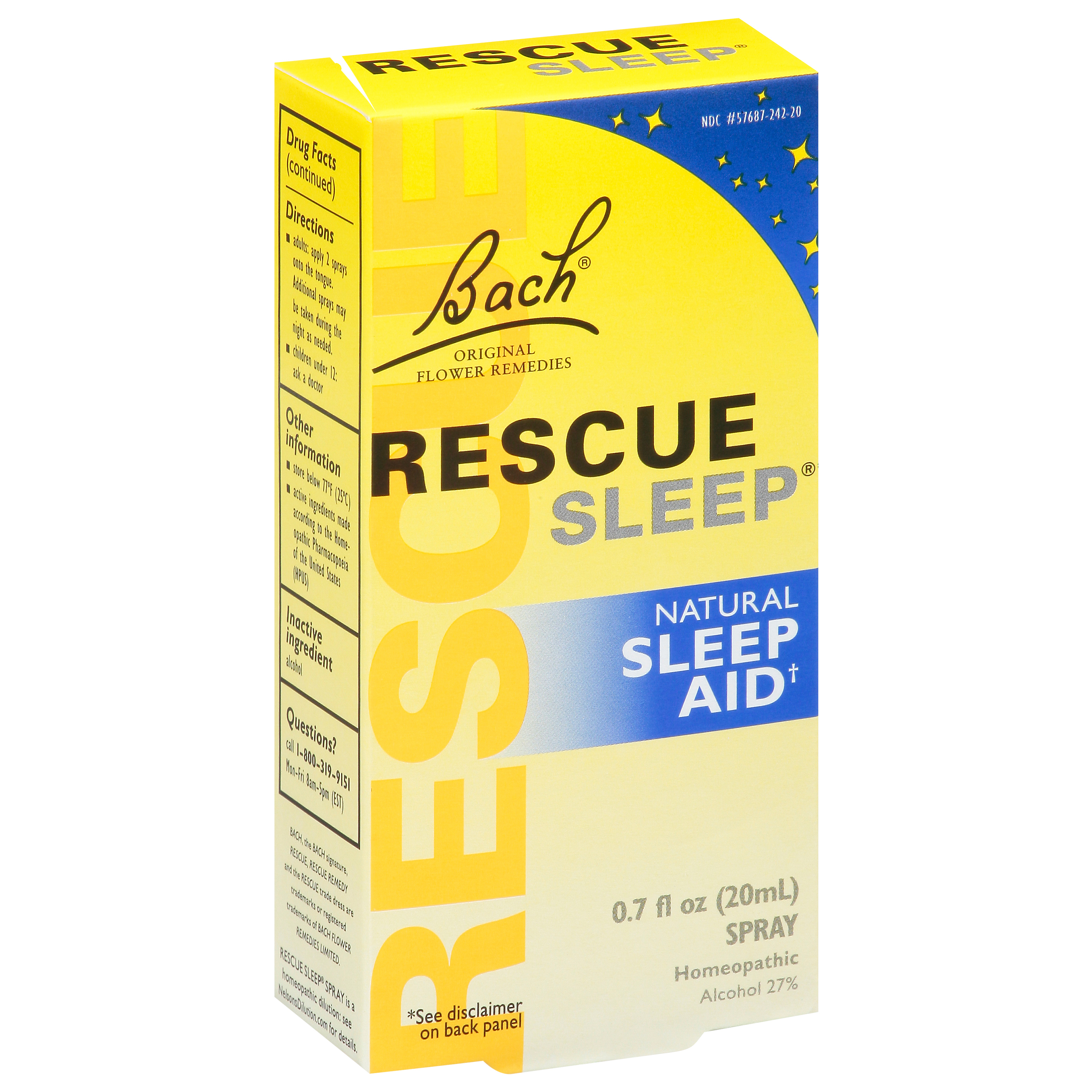 Bach Original Flower Remedies Rescue Sleep Natural Sleep Aid Spray