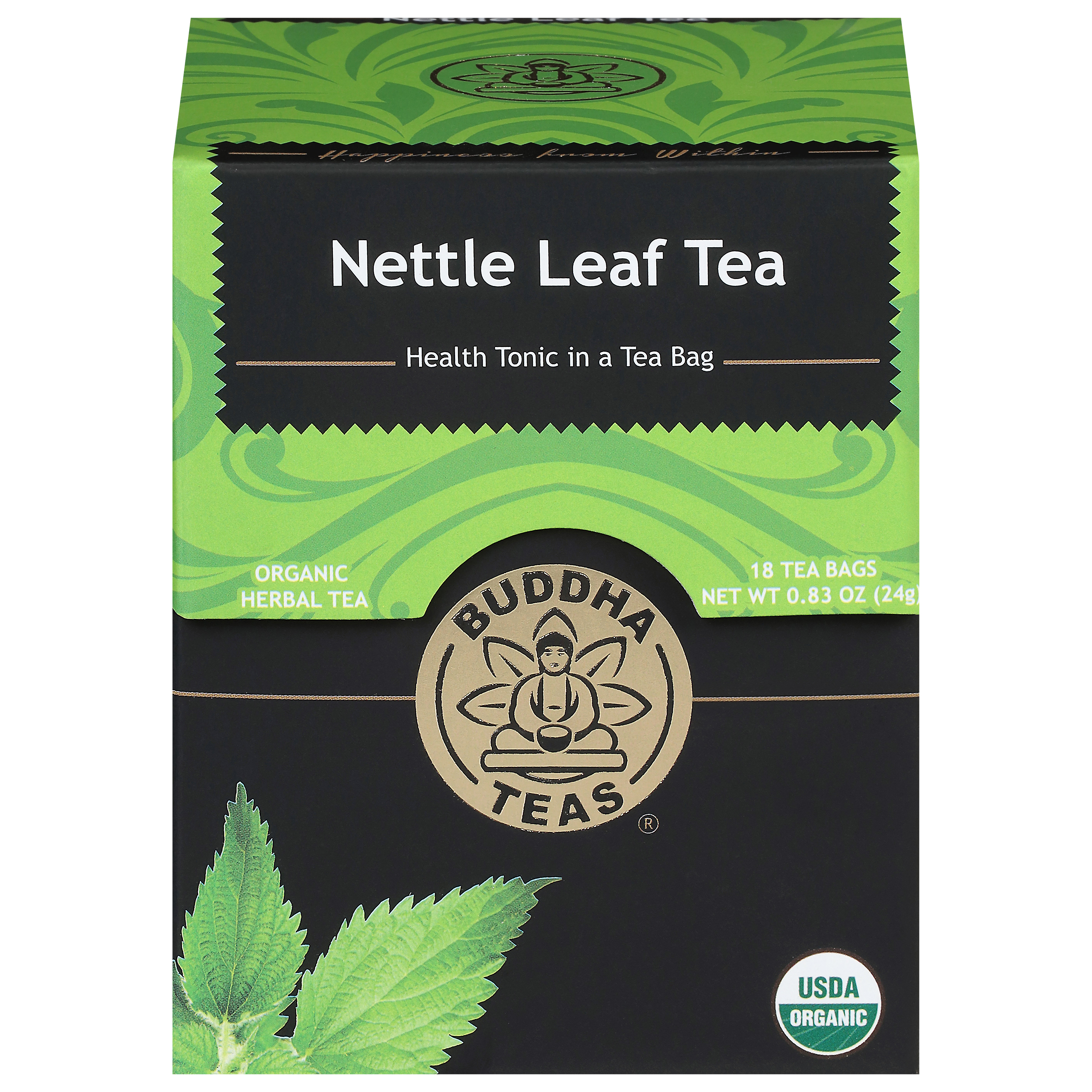 Buddha Teas Organic Nettle Leaf Herbal Tea 18 Tea Bags