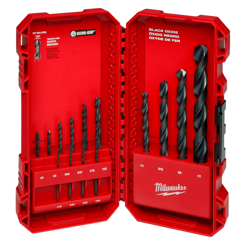 THUNDERBOLT Black Oxide Drill Bit Set - 14PC
