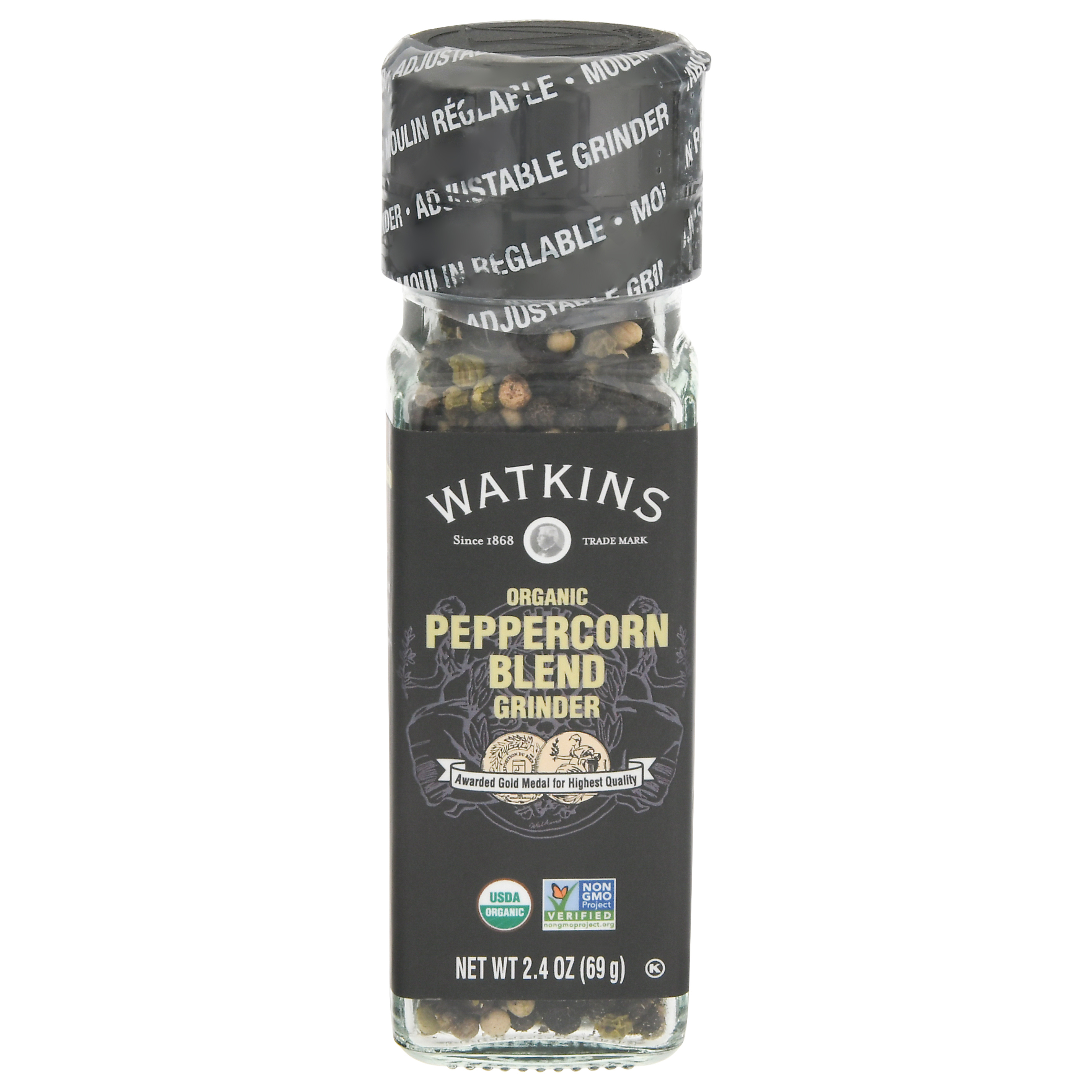 Watkins Peppercorn Blend Organic Grinder