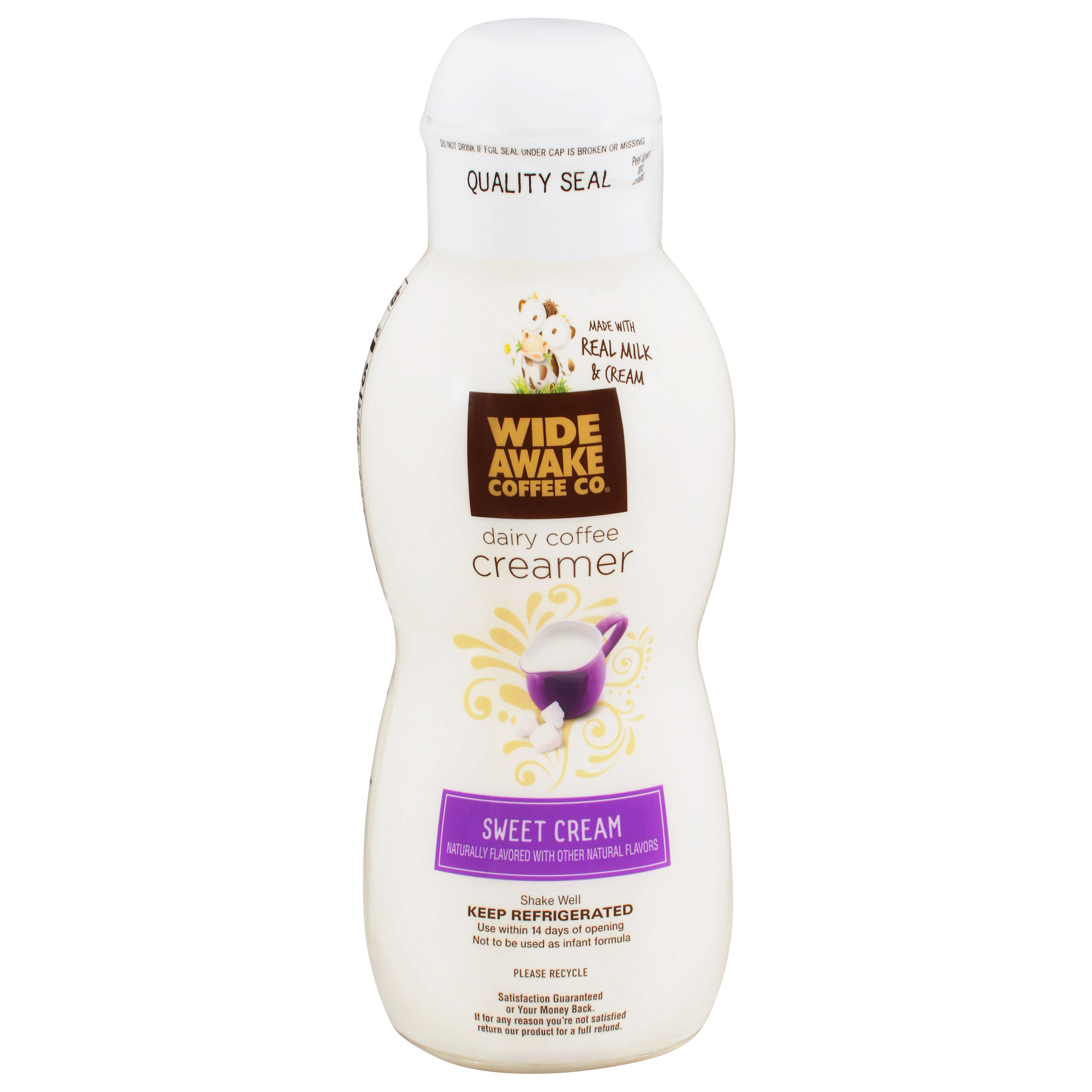 Wide Awake Coffee Co. Dairy Sweet Cream Coffee Creamer 32 fl oz Bottle