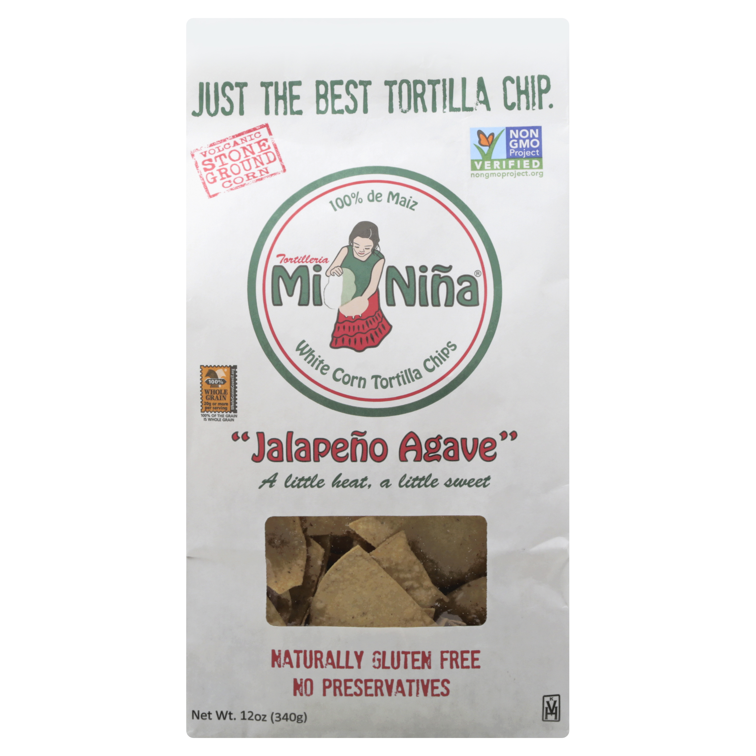 Mi Nina White Corn Jalapeno Agave Tortilla Chips